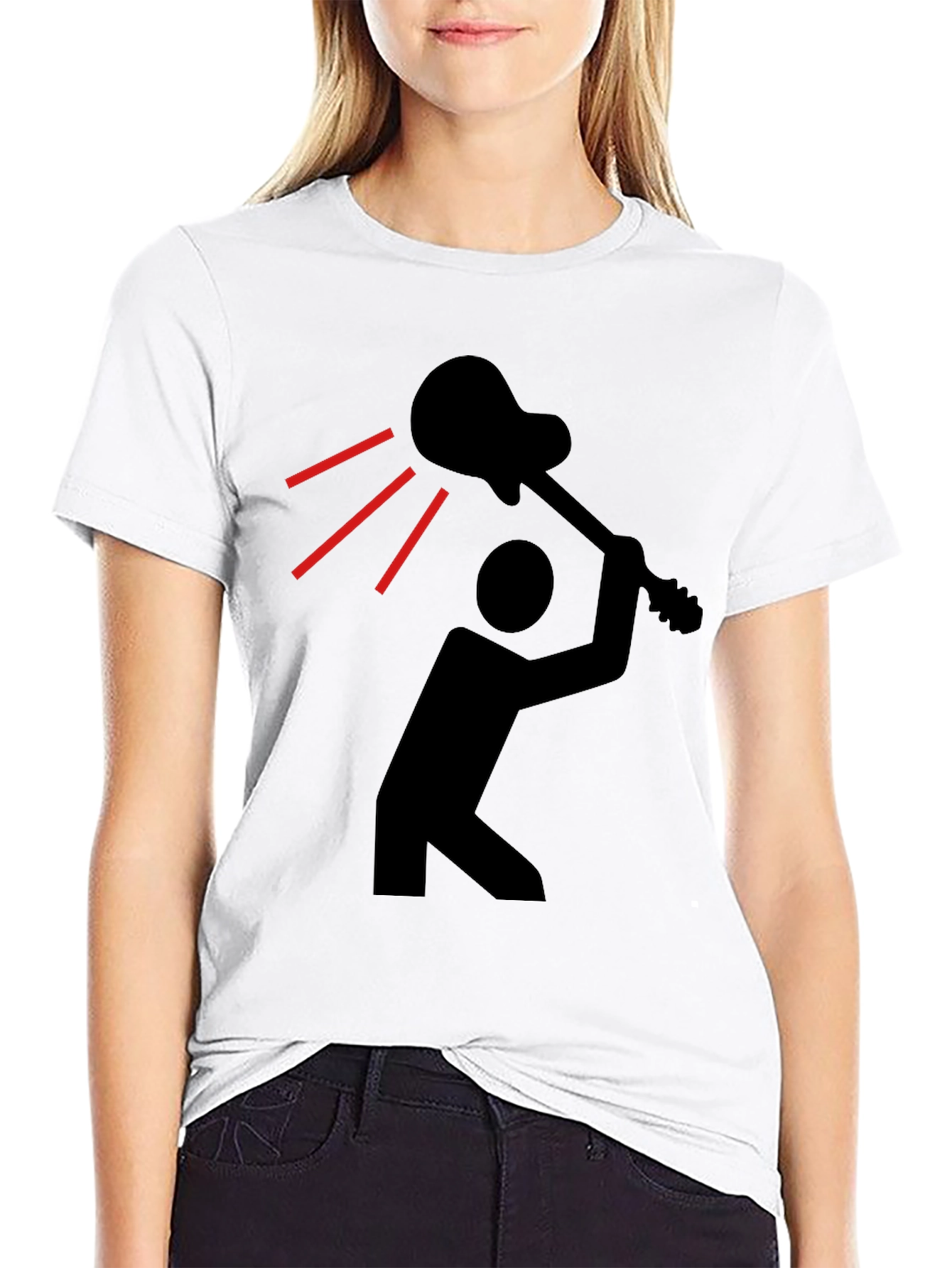 Guitar Smash Graphic Tee - Black T-Shirt