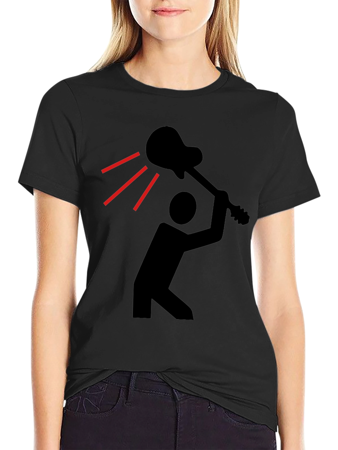 Guitar Smash Graphic Tee - Black T-Shirt