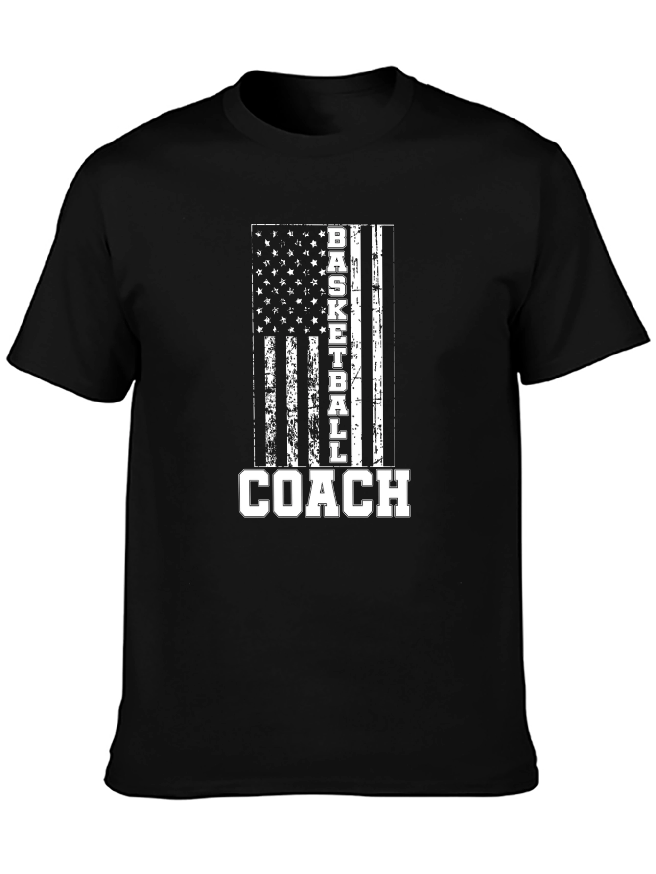 Basketball Coach American Flag Graphic T-Shirt