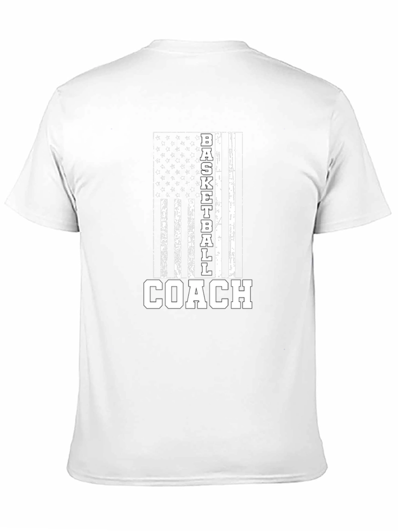 Basketball Coach American Flag Graphic T-Shirt