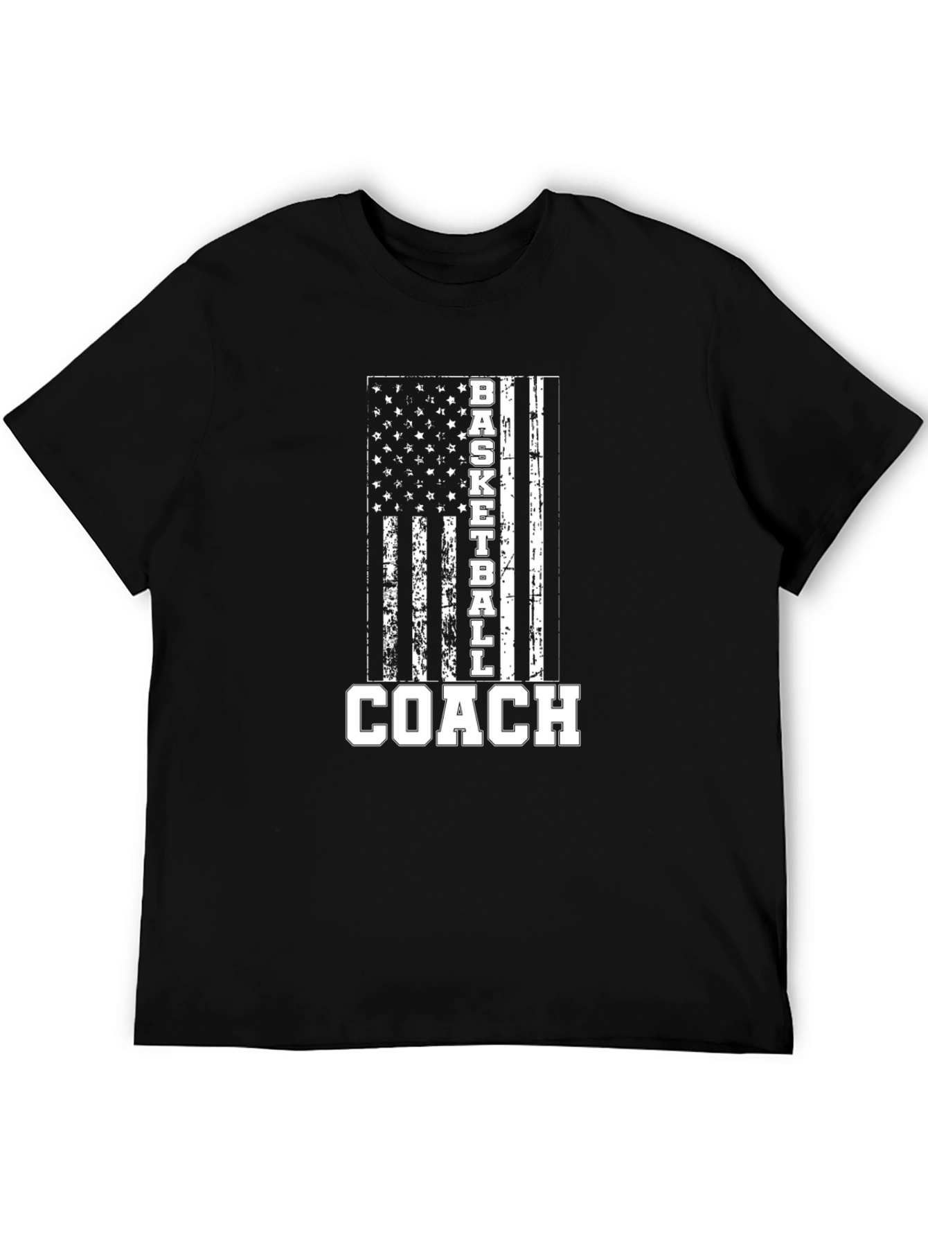 Basketball Coach American Flag Graphic T-Shirt