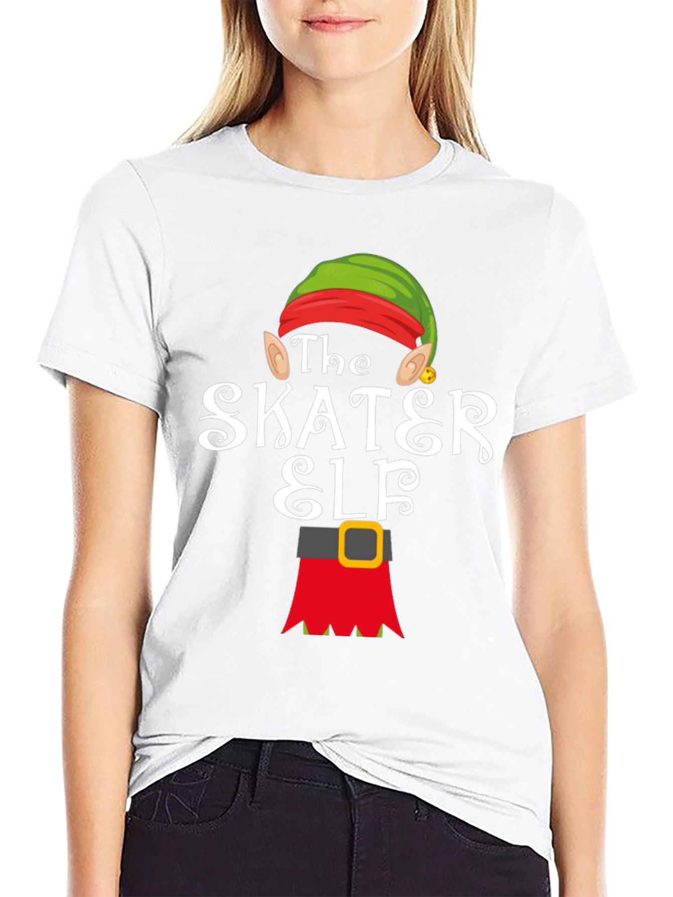 The Skater Elf T-Shirt - Holiday Fun!