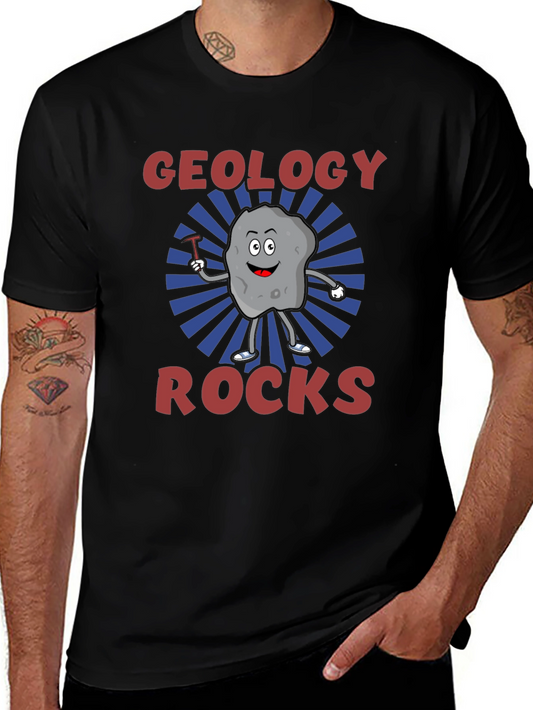 Geology Rocks Graphic T-Shirt - Black Cotton Tee