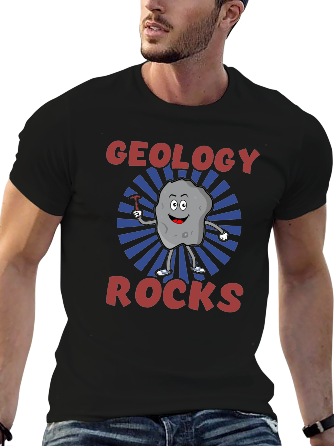 Geology Rocks Graphic T-Shirt - Black Cotton Tee