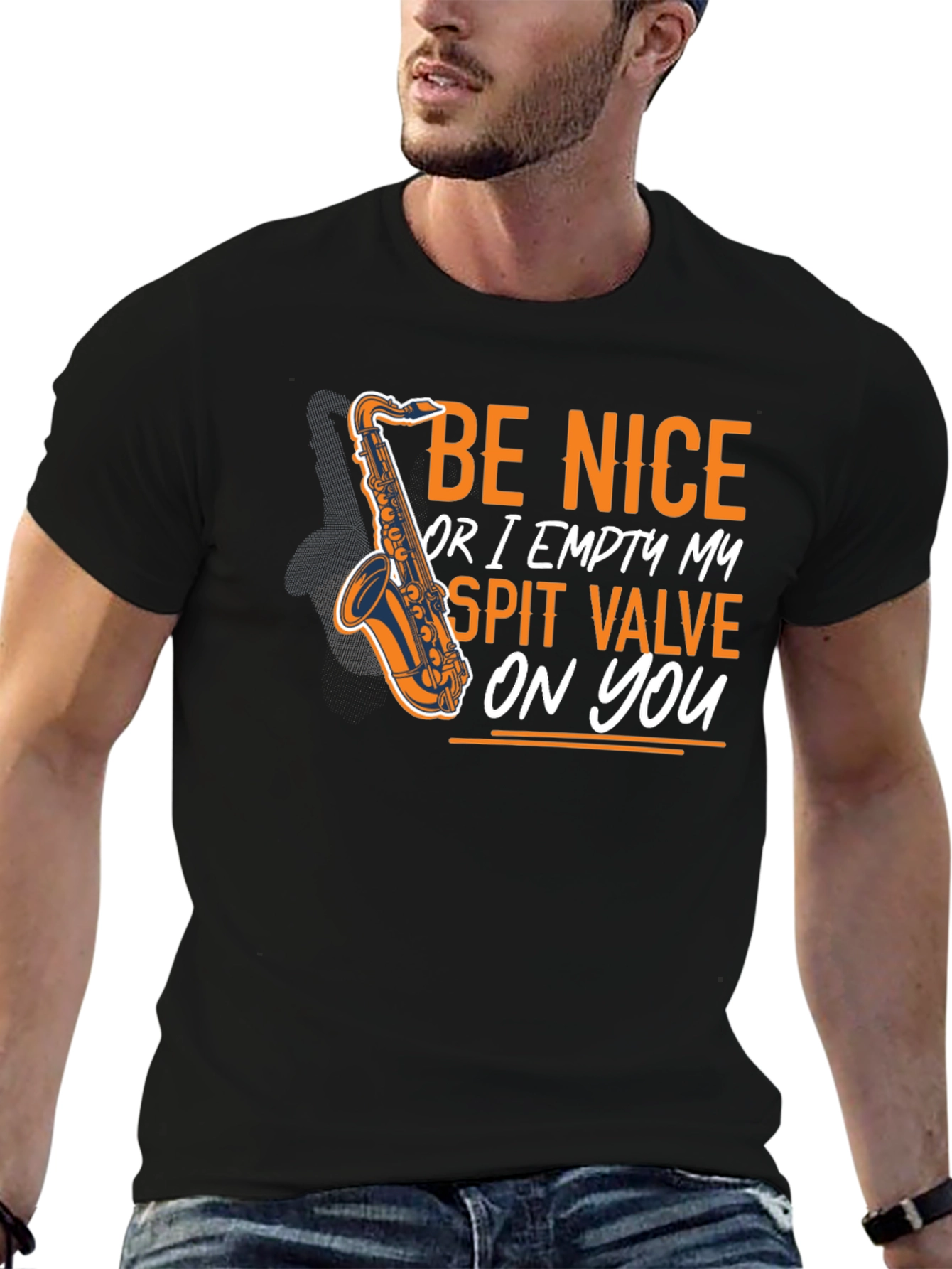 Be Nice Saxophone T-Shirt - Funny Musician Tee