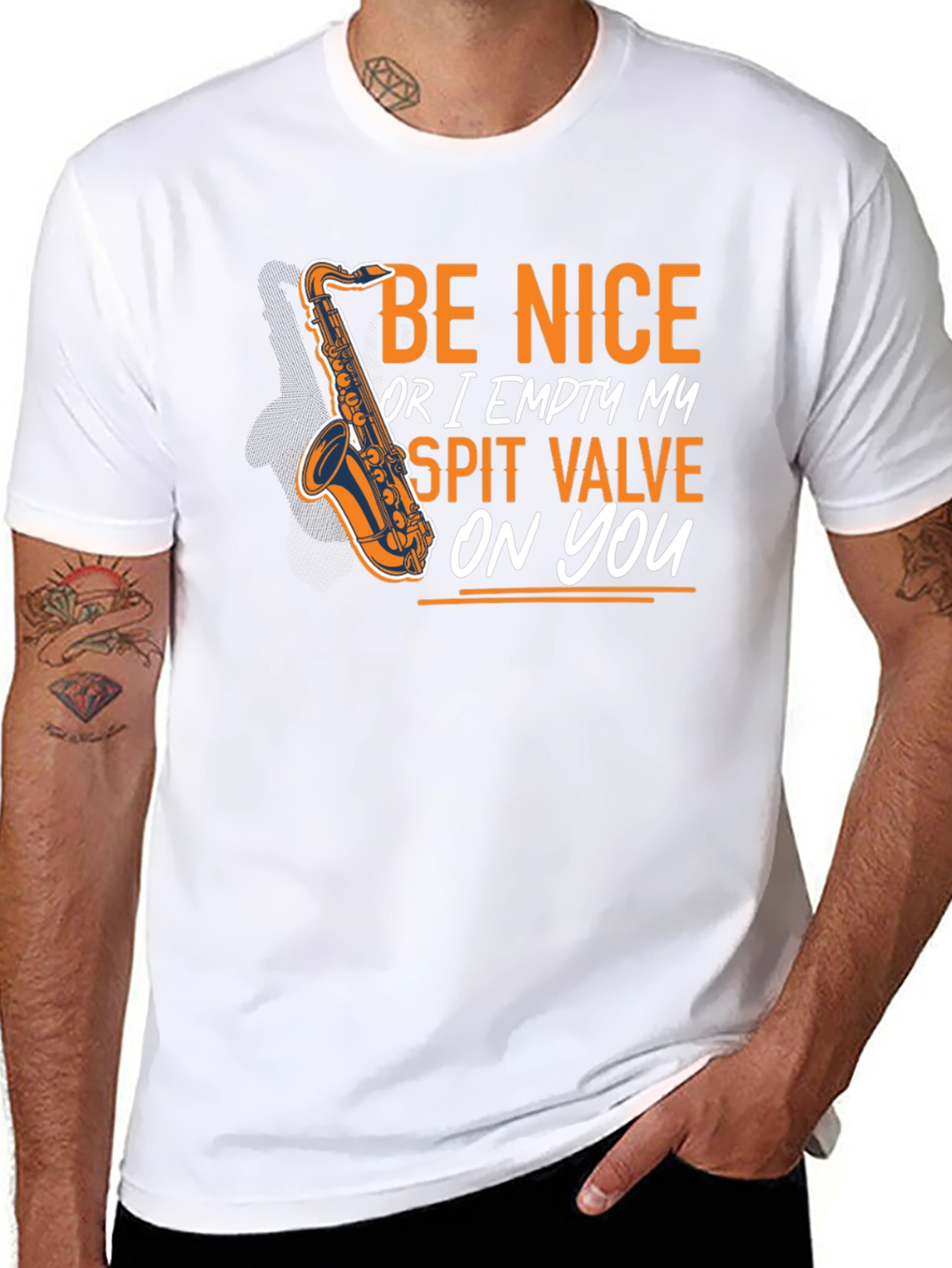Be Nice Saxophone T-Shirt - Funny Musician Tee