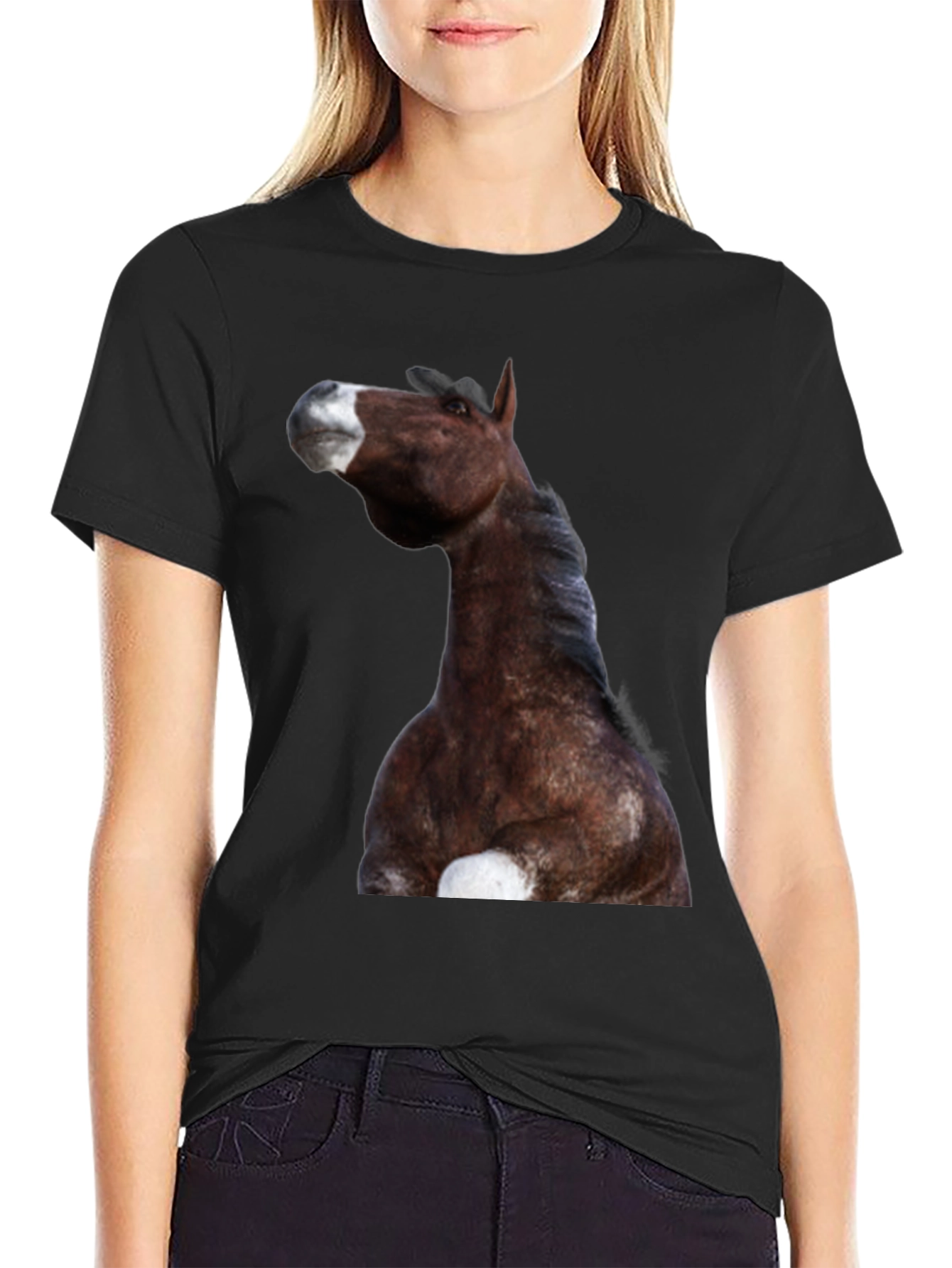 Horse Graphic Black T-Shirt | Equestrian Style