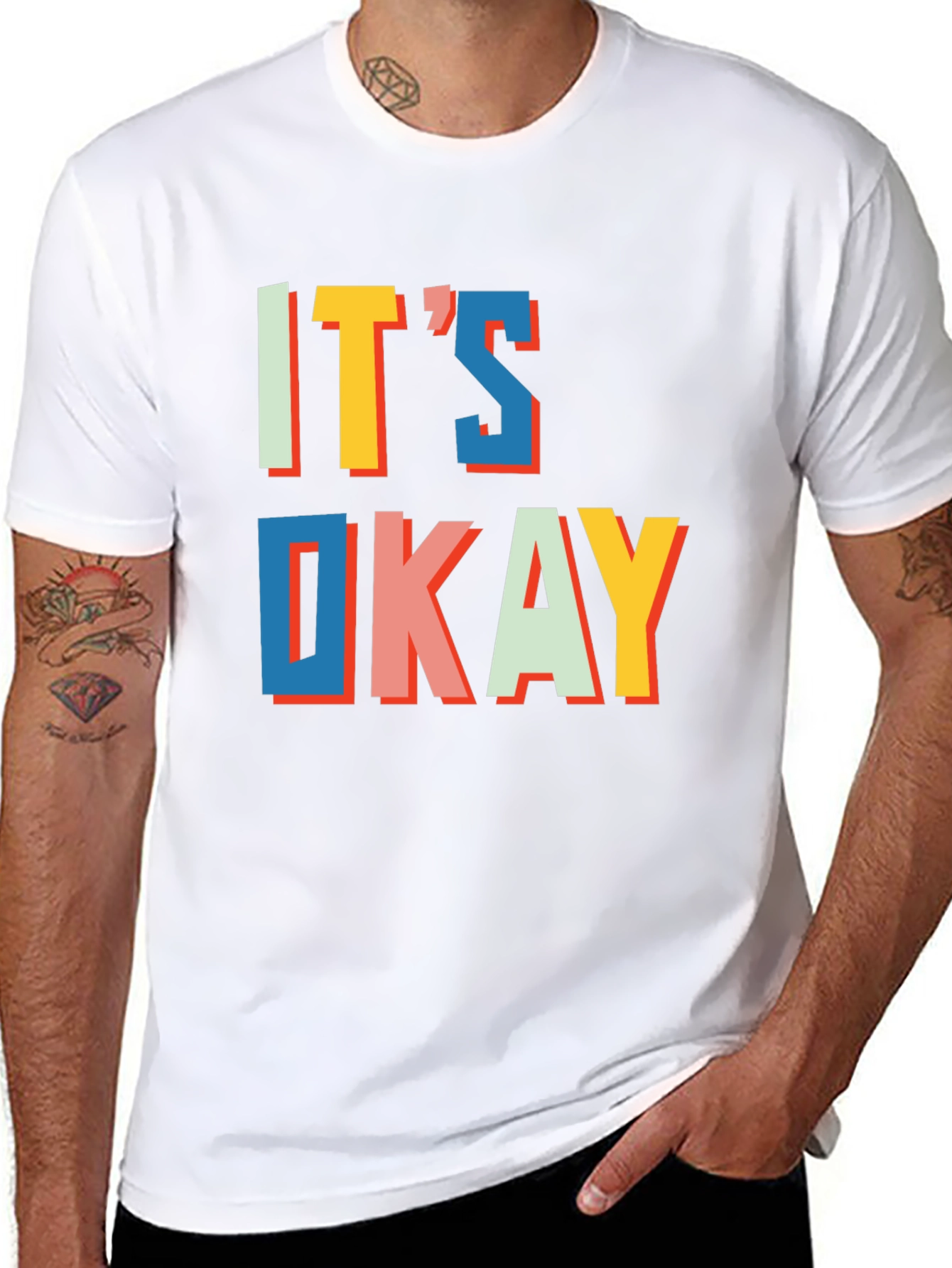 Its Okay Graphic Tee - Trendy Statement T-Shirt
