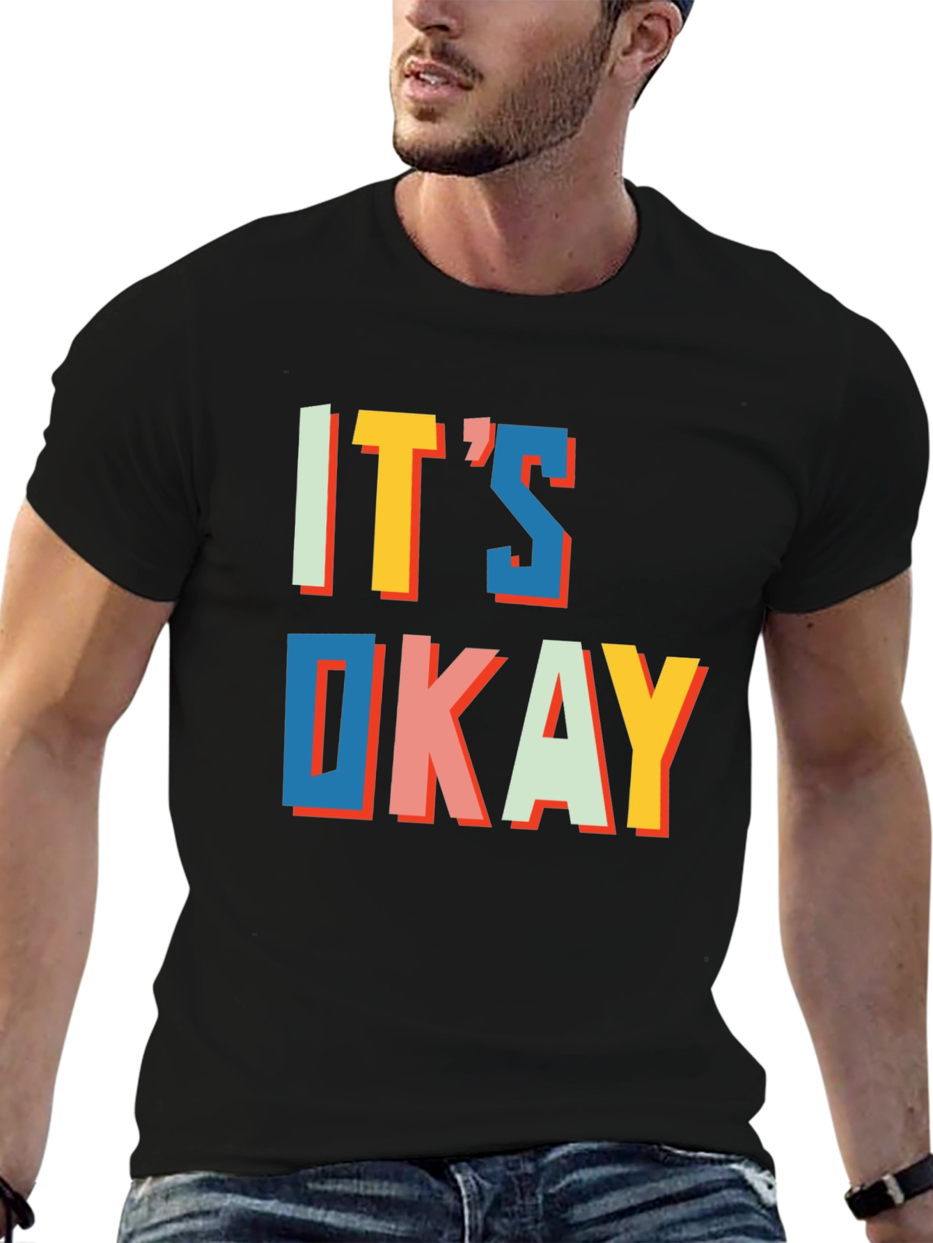 Its Okay Graphic Tee - Trendy Statement T-Shirt