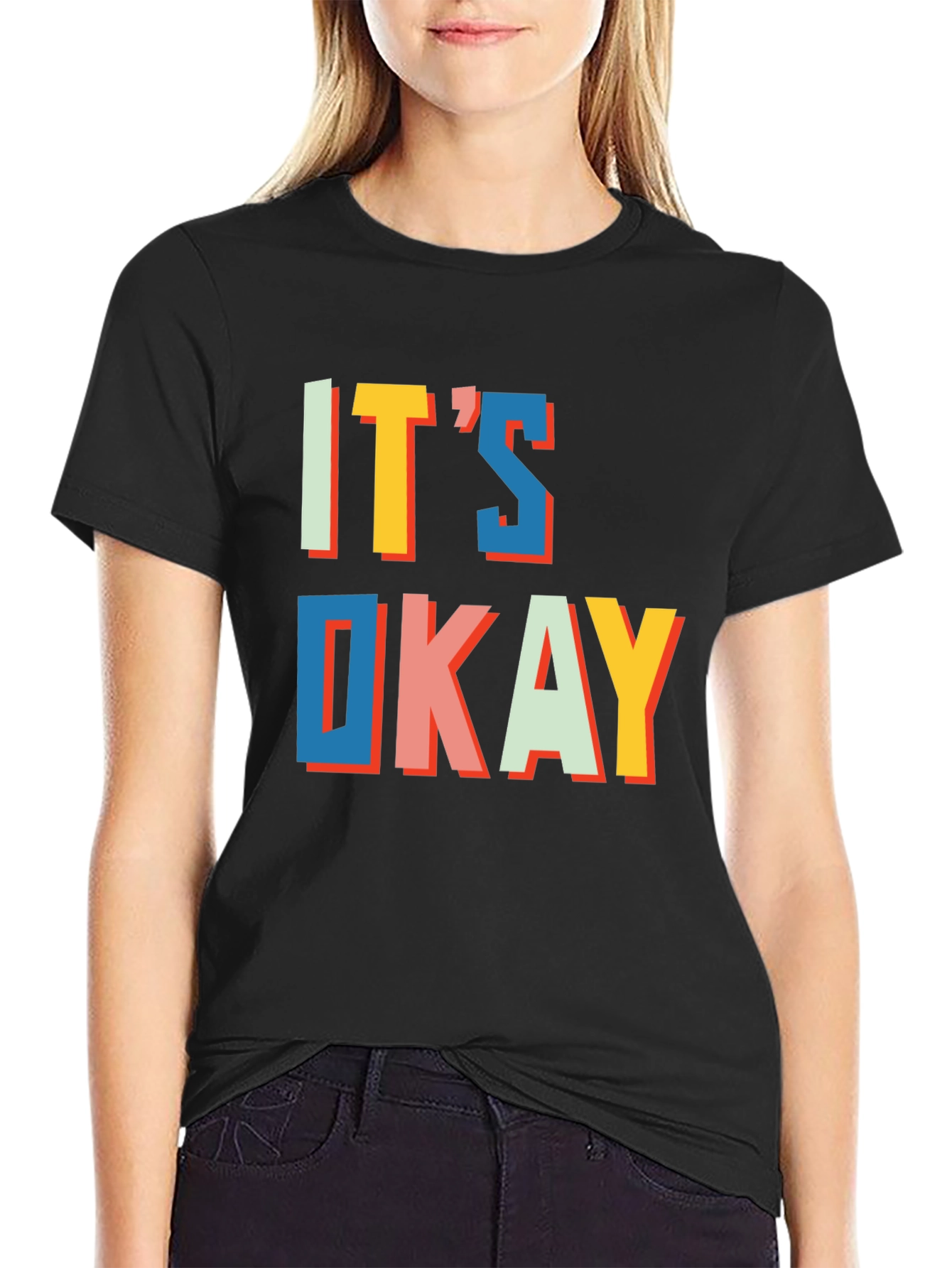 Its Okay Graphic Tee - Trendy Statement T-Shirt