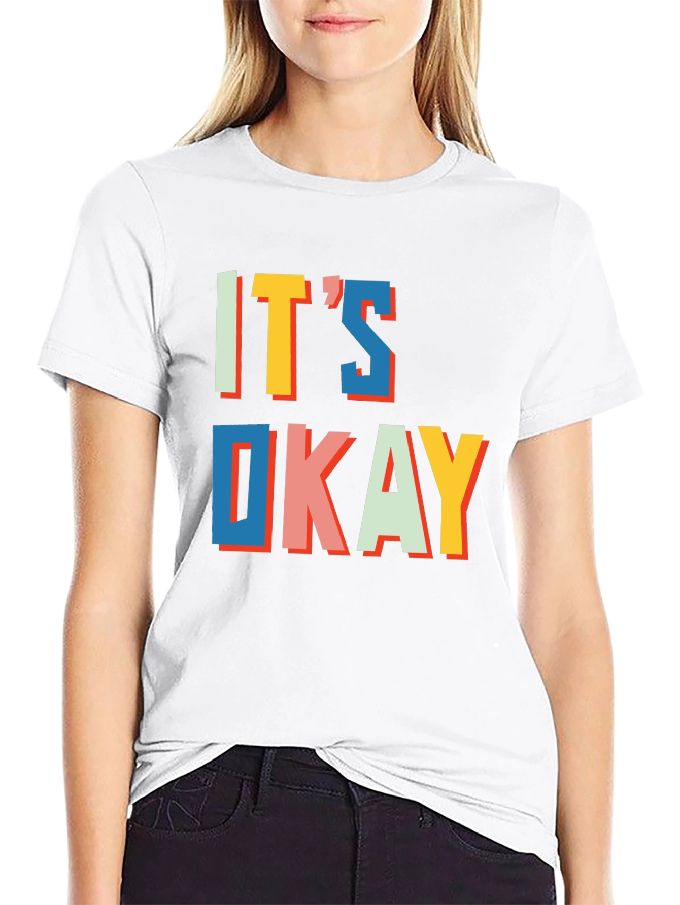 Its Okay Graphic Tee - Trendy Statement T-Shirt