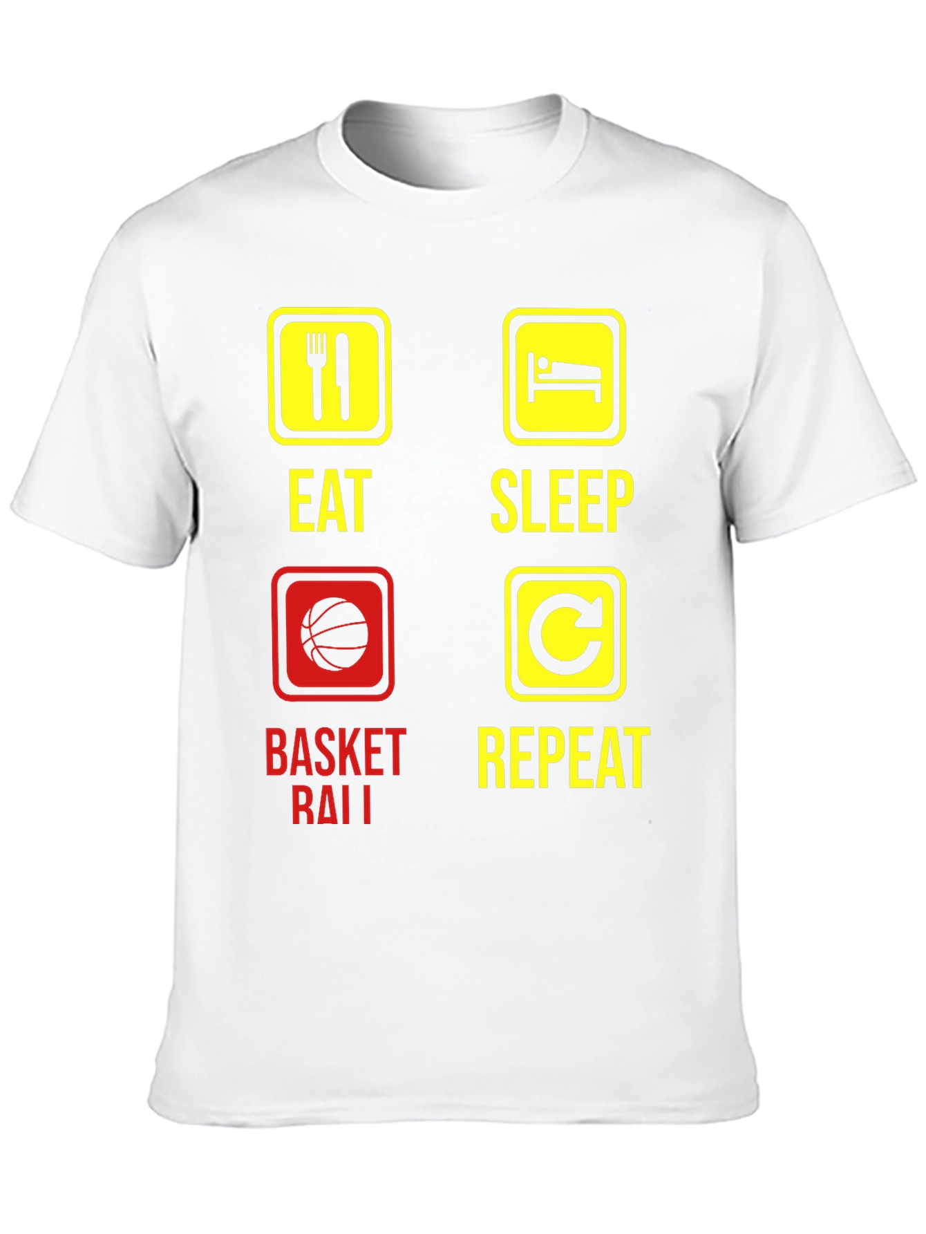 Eat Sleep Basketball Repeat Graphic Tee
