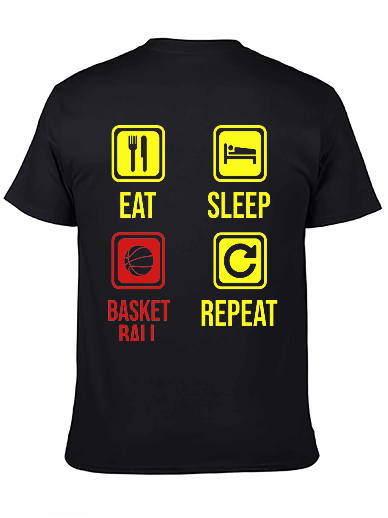 Eat Sleep Basketball Repeat Graphic Tee