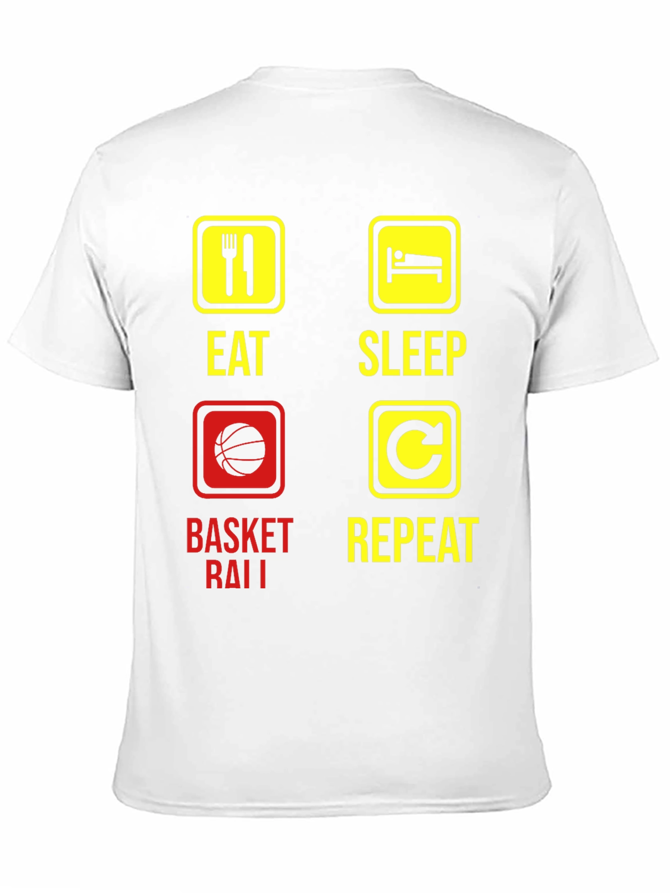 Eat Sleep Basketball Repeat Graphic Tee