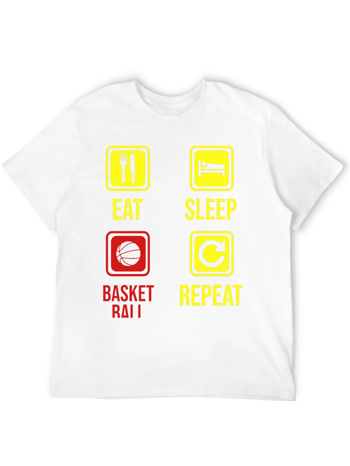 Eat Sleep Basketball Repeat Graphic Tee