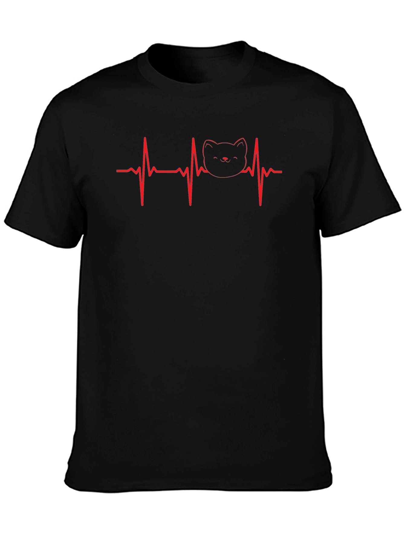 Cat Heartbeat T-Shirt - Love Your Feline Friend!