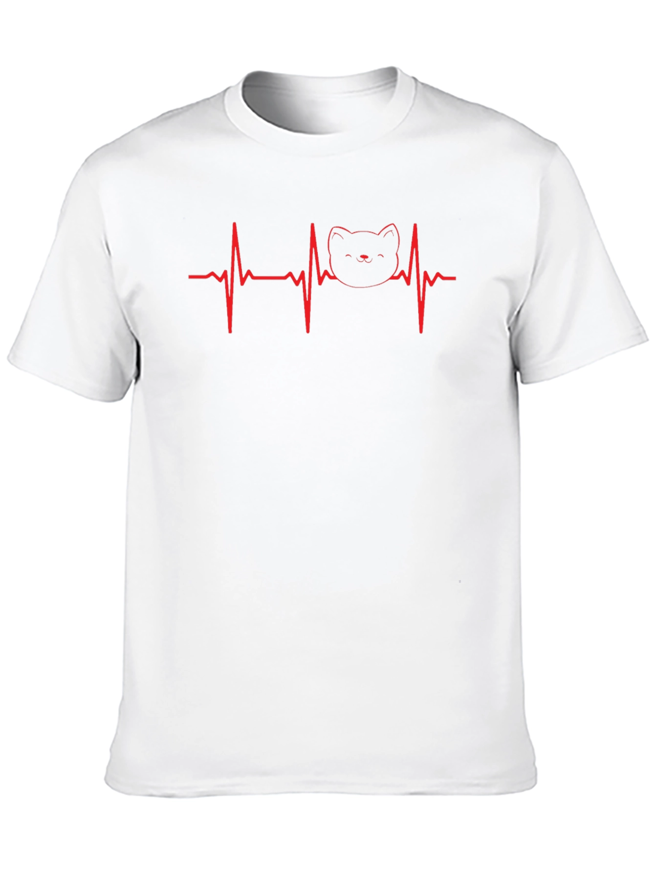 Cat Heartbeat T-Shirt - Love Your Feline Friend!