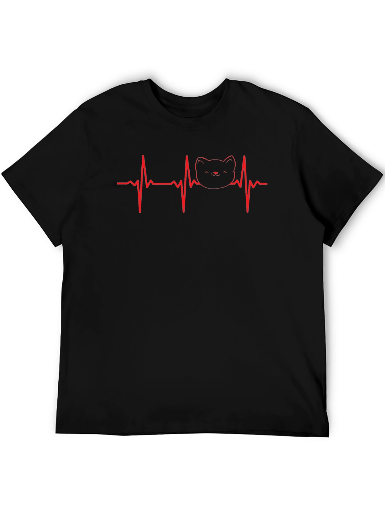 Cat Heartbeat T-Shirt - Love Your Feline Friend!