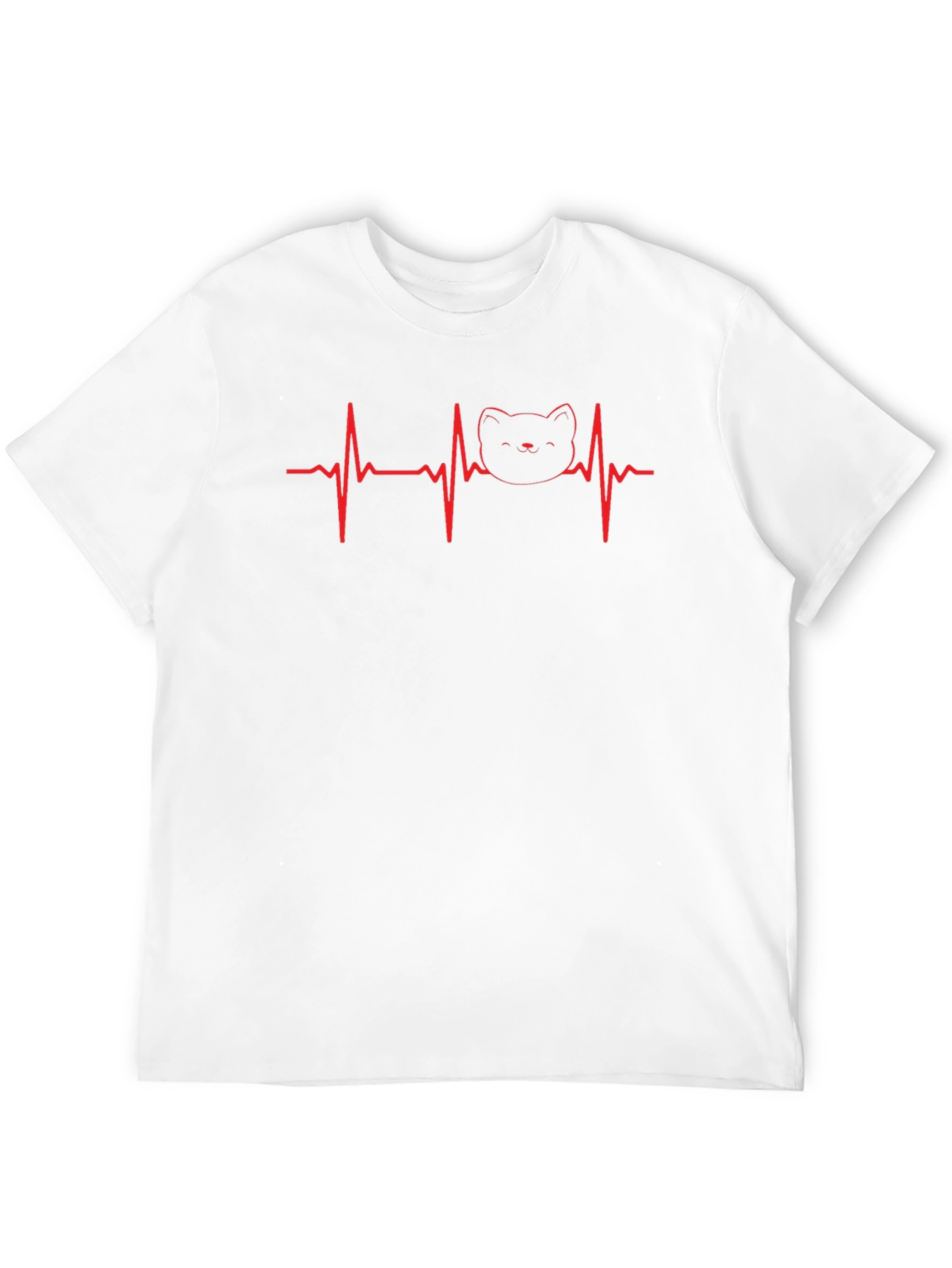 Cat Heartbeat T-Shirt - Love Your Feline Friend!