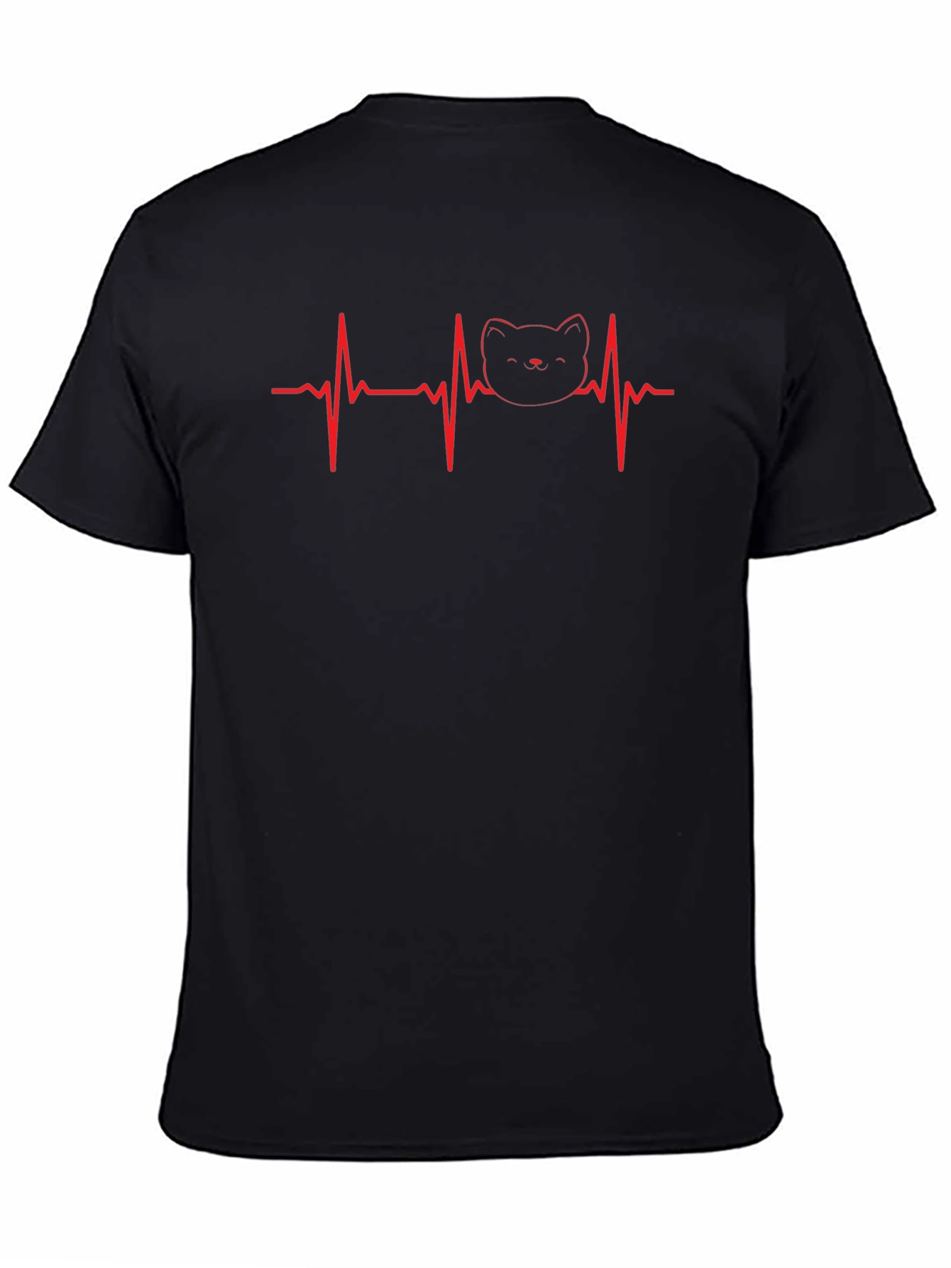 Cat Heartbeat T-Shirt - Love Your Feline Friend!