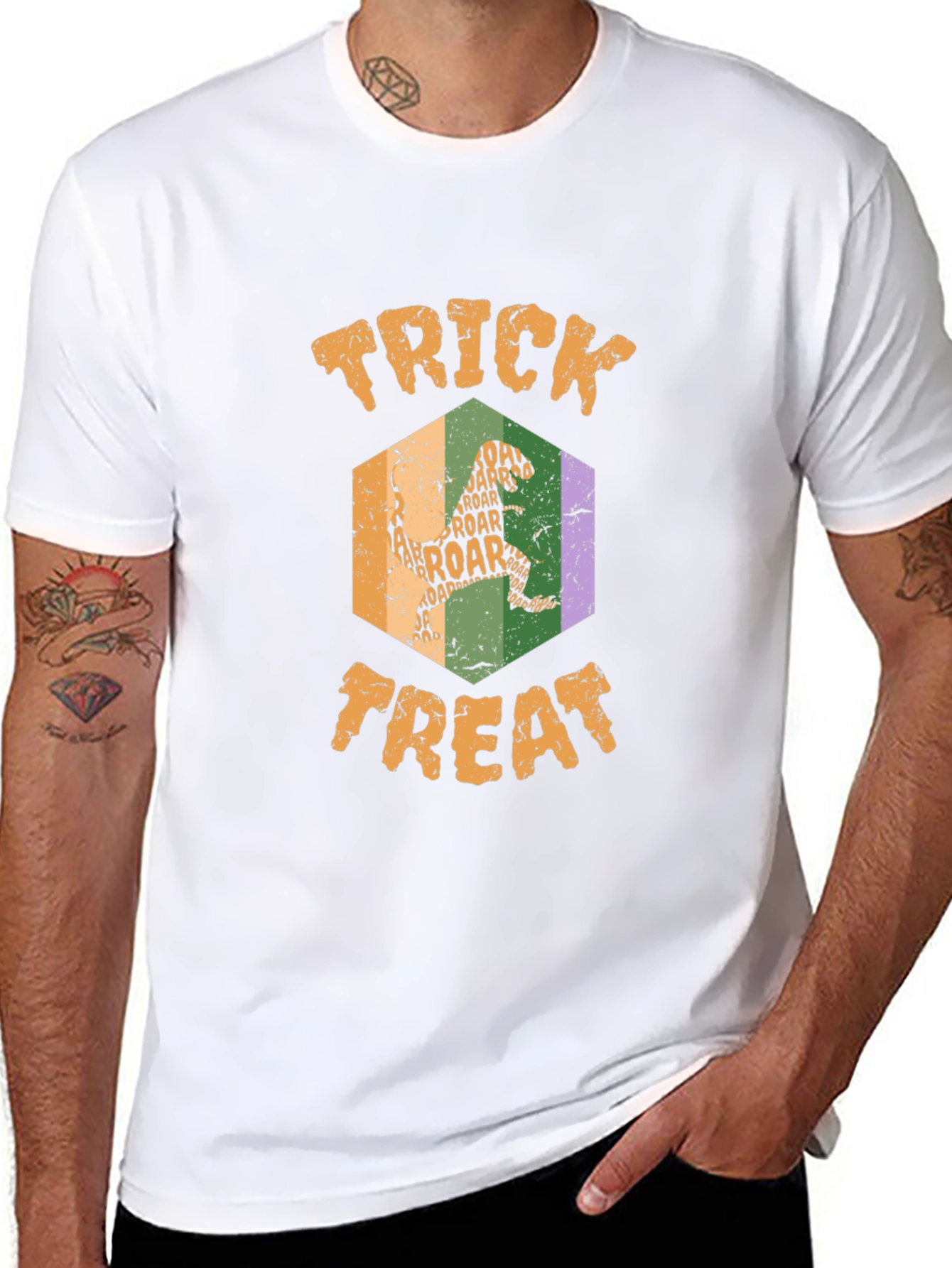 Trick or Treat Dinosaur Halloween T-Shirt