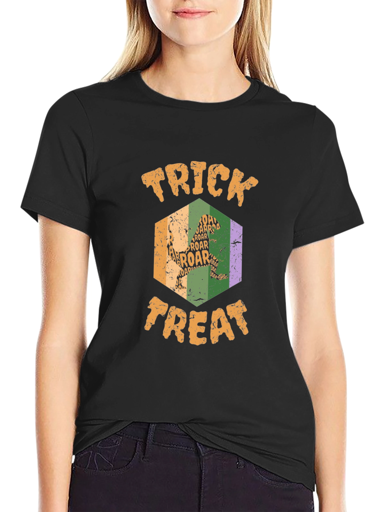 Trick or Treat Dinosaur Halloween T-Shirt