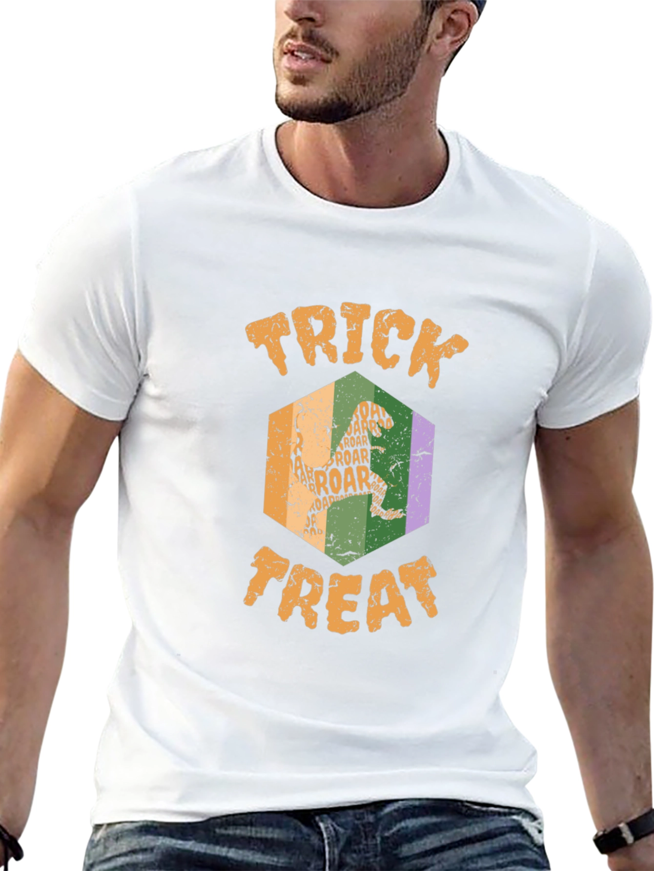 Trick or Treat Dinosaur Halloween T-Shirt