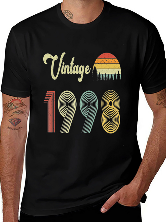 Vintage 1998 Graphic Tee - Retro Birthday Shirt