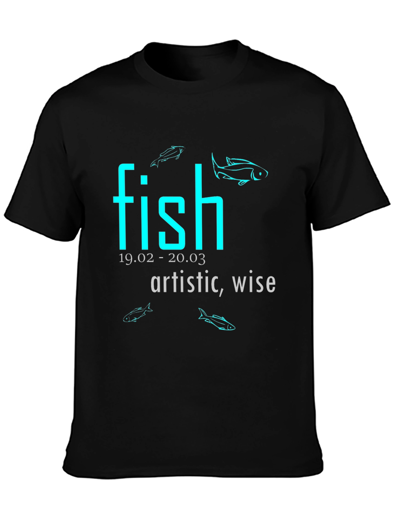 Pisces T-Shirt - Artistic Wise and Stylish Zodiac Tee