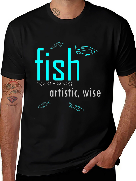 Pisces T-Shirt - Artistic Wise and Stylish Zodiac Tee