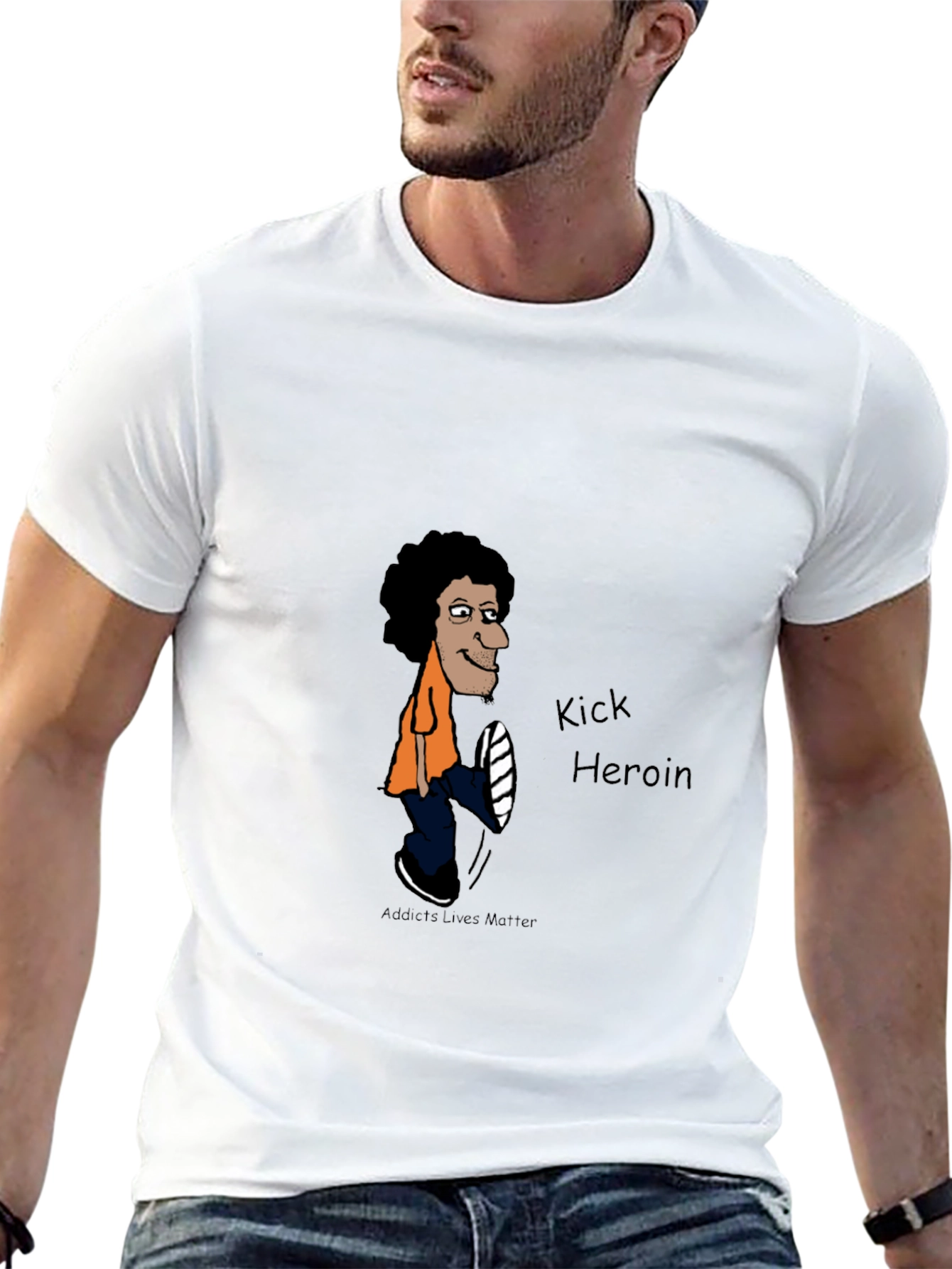 Kick Heroin Black Graphic Tee