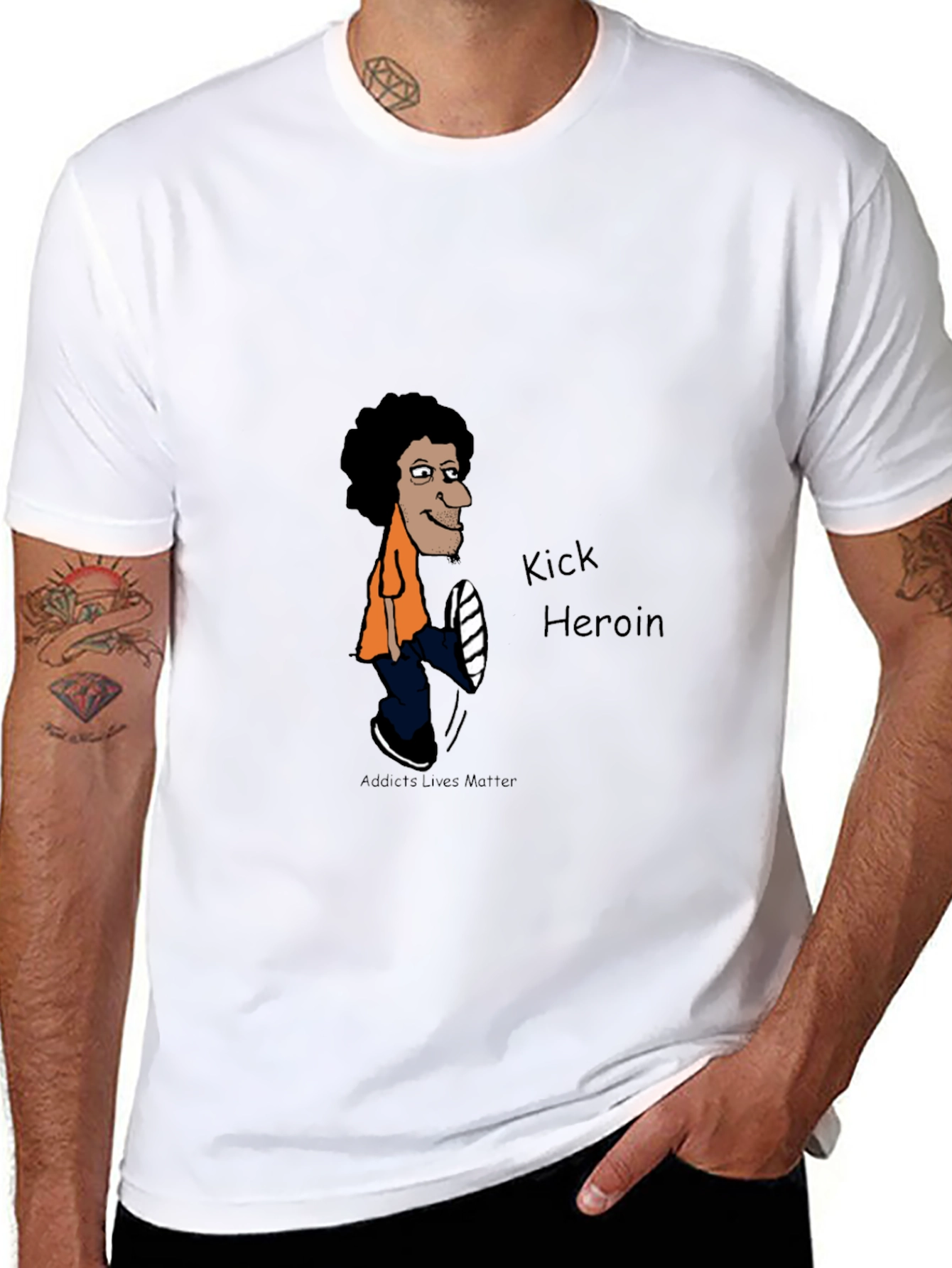 Kick Heroin Black Graphic Tee