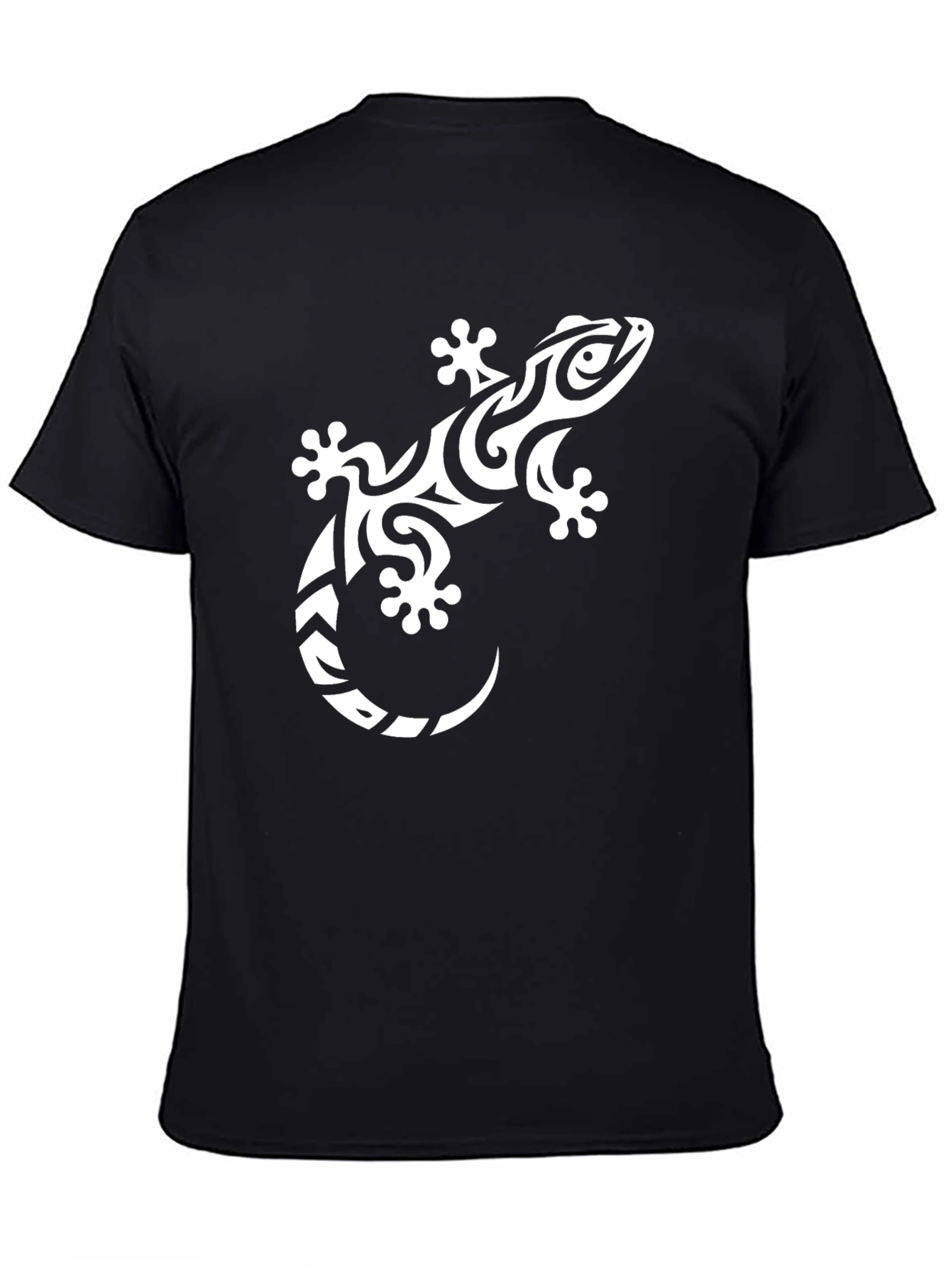 Tribal Gecko Graphic Tee - Cool Lizard Design