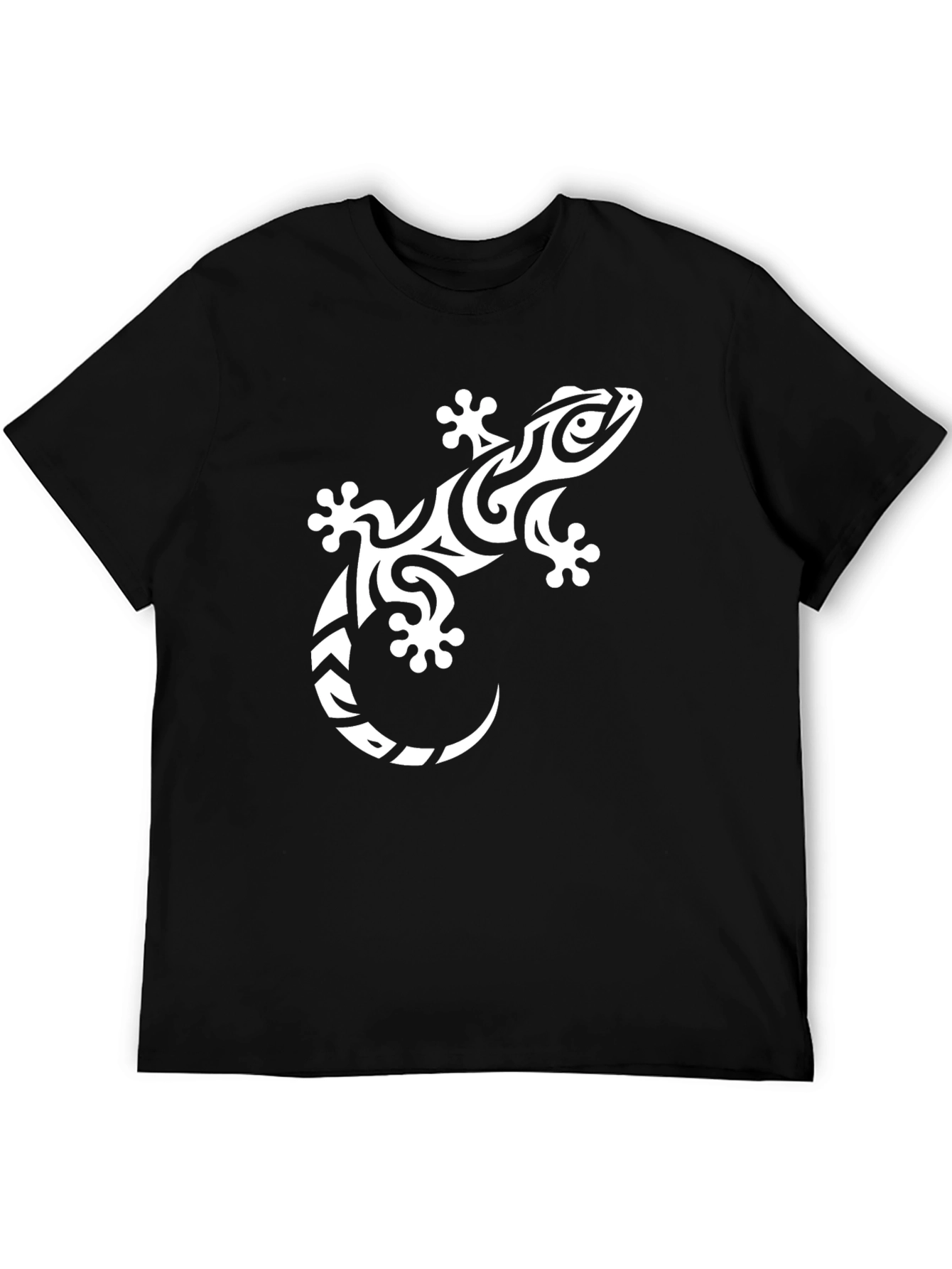 Tribal Gecko Graphic Tee - Cool Lizard Design