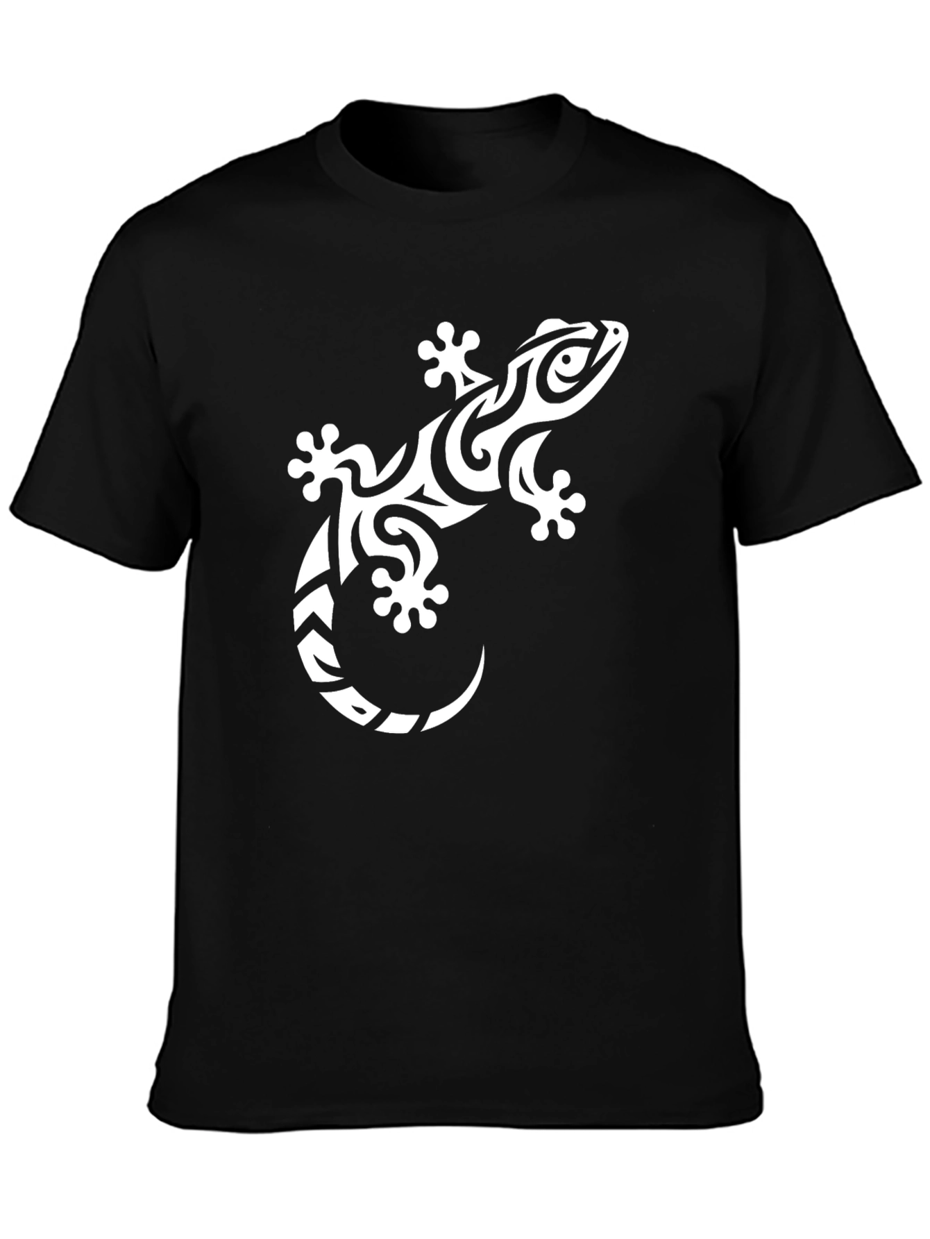 Tribal Gecko Graphic Tee - Cool Lizard Design
