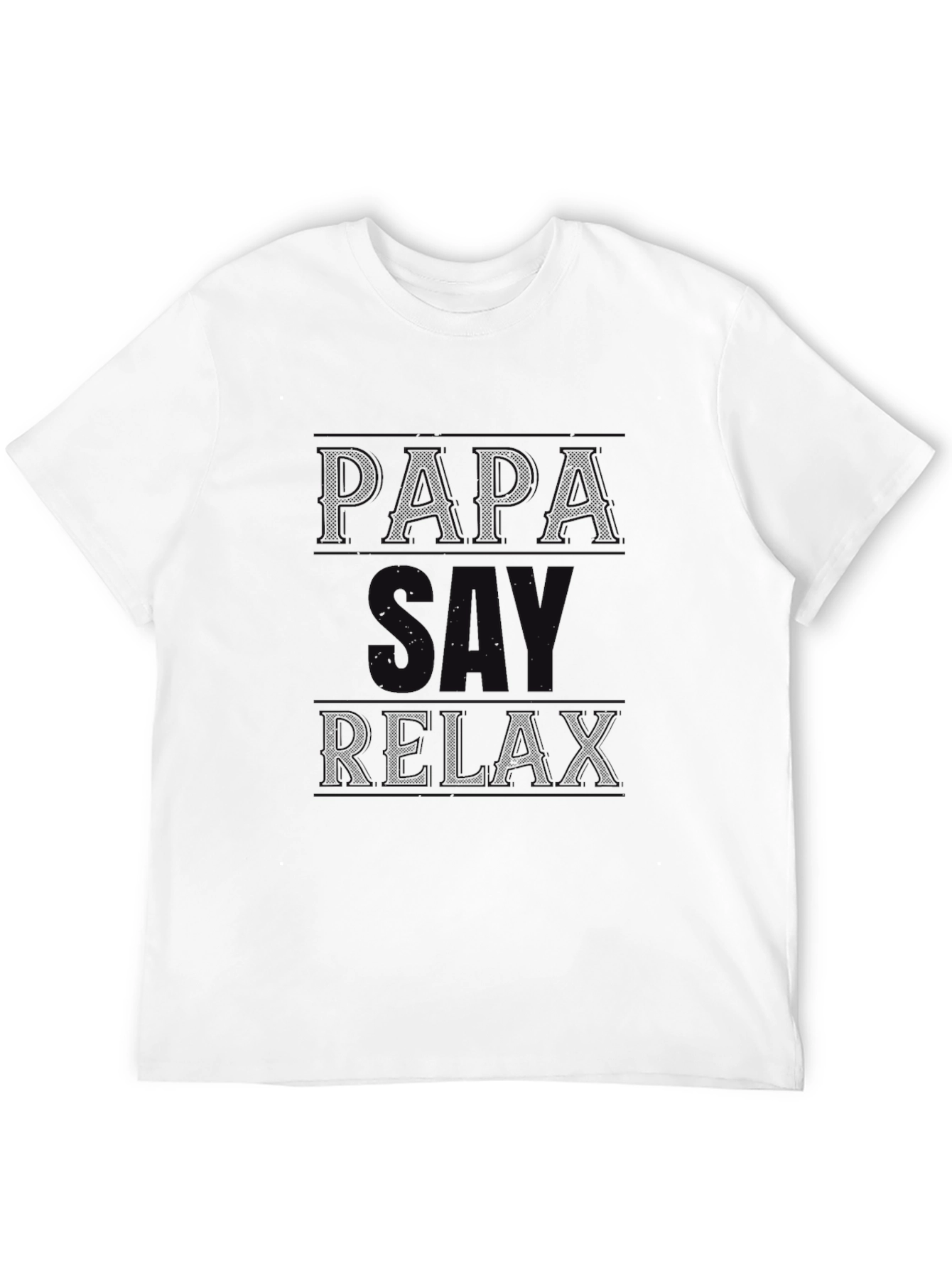 Papa Say Relax Graphic T-Shirt - Black