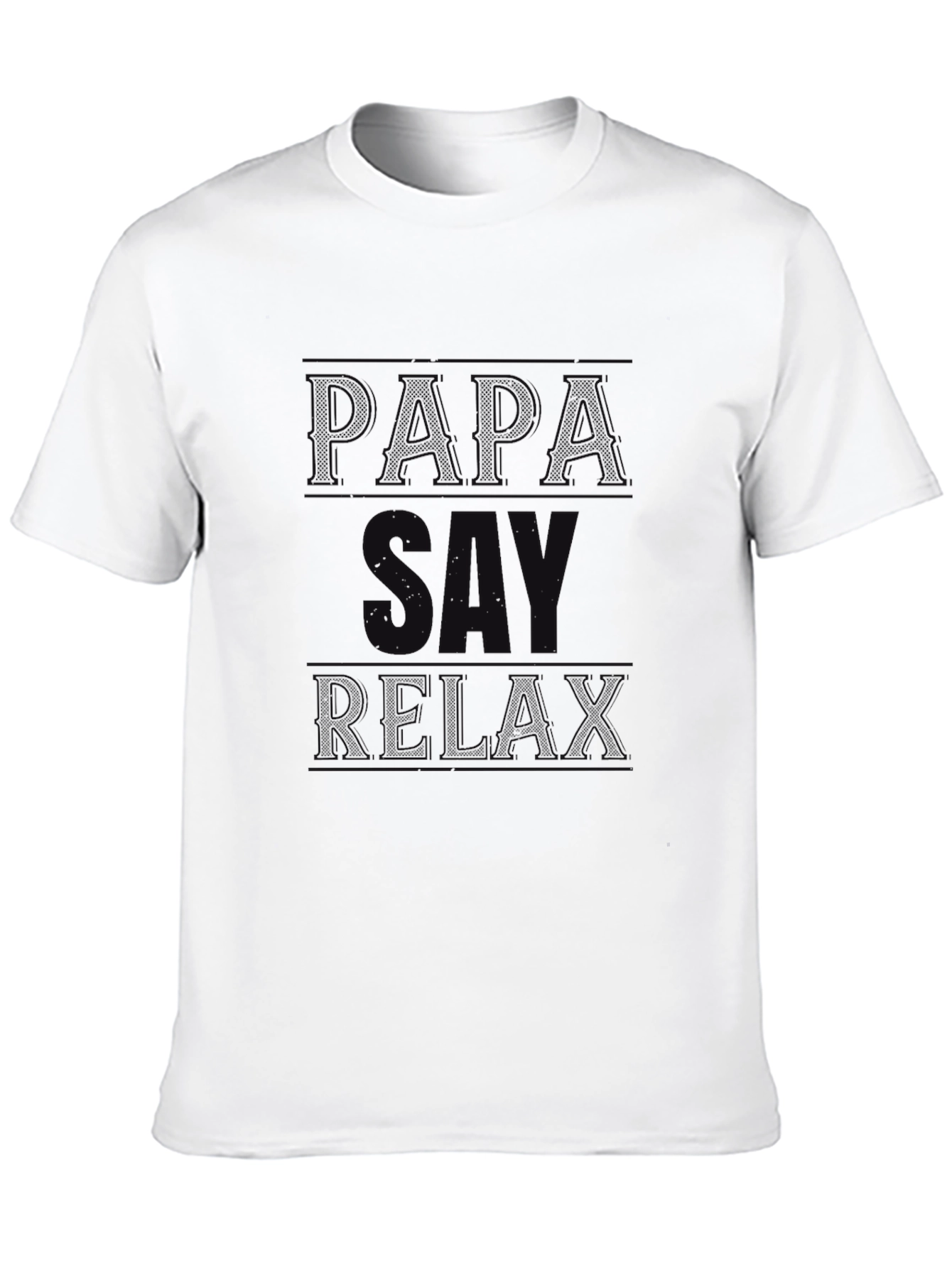 Papa Say Relax Graphic T-Shirt - Black