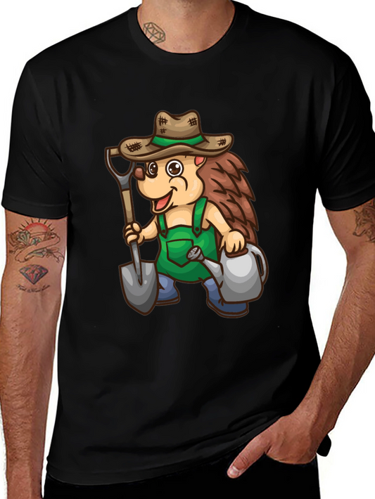 Gardener Hedgehog Graphic T-Shirt