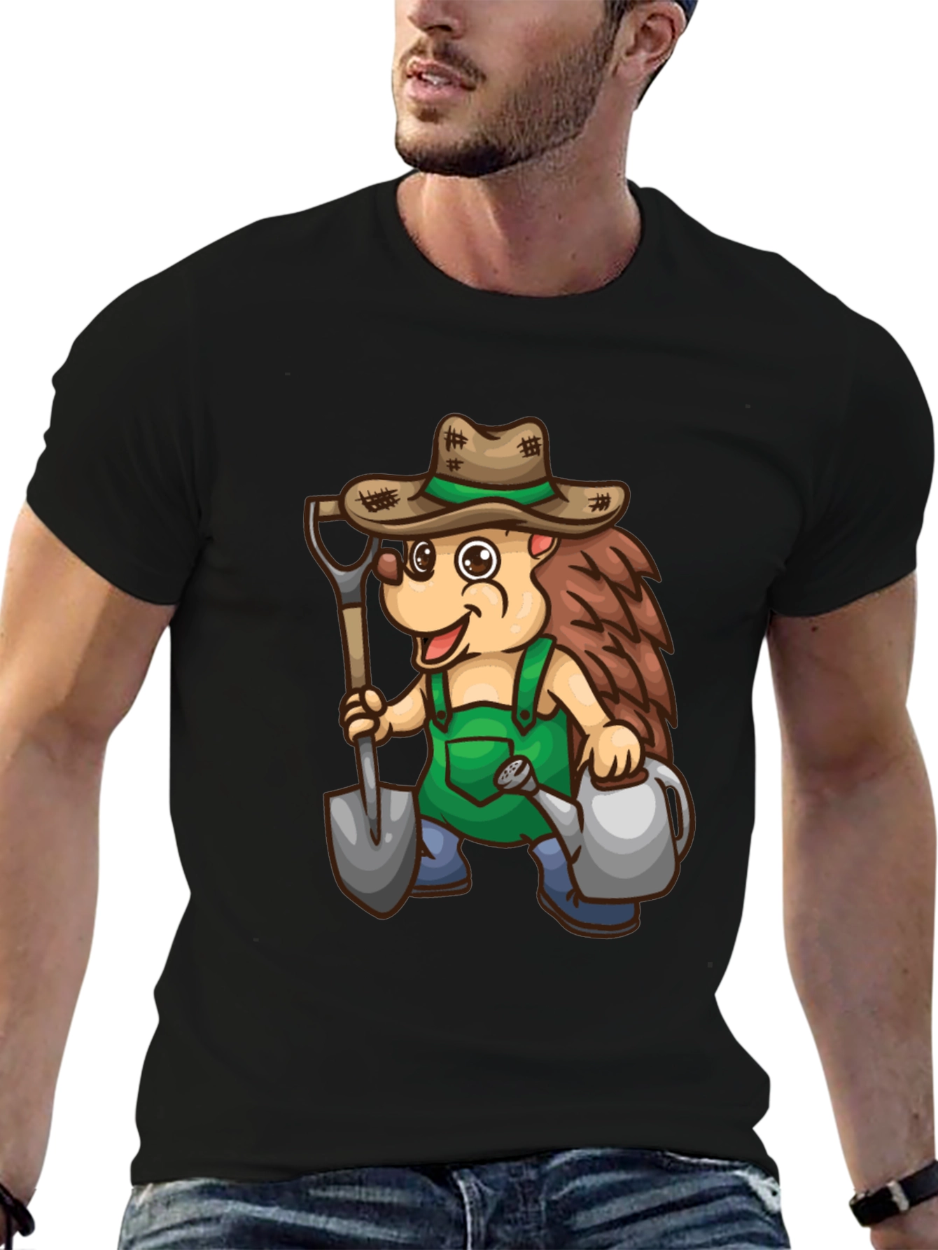 Gardener Hedgehog Graphic T-Shirt