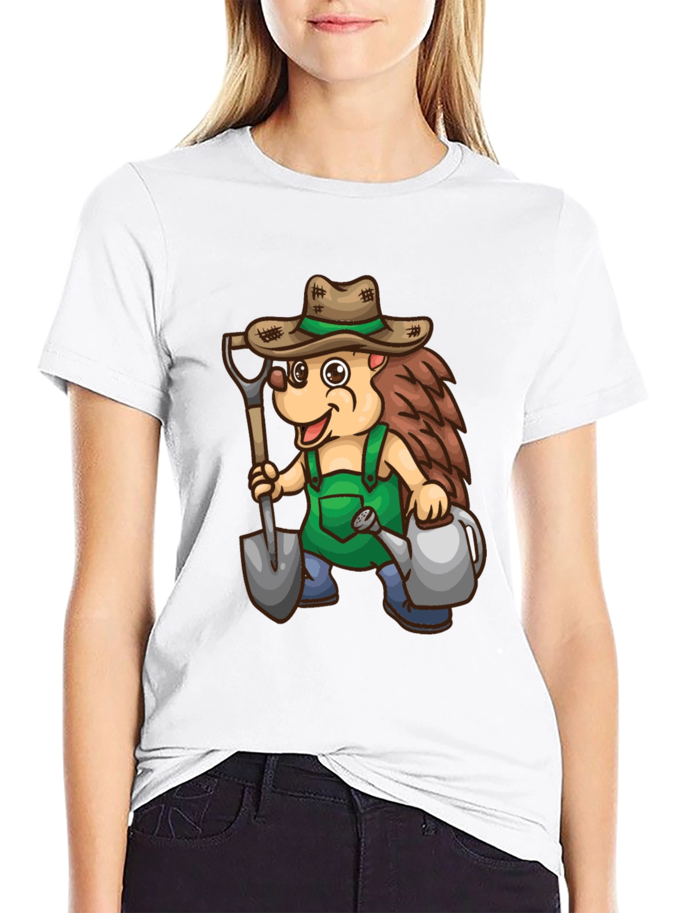 Gardener Hedgehog Graphic T-Shirt