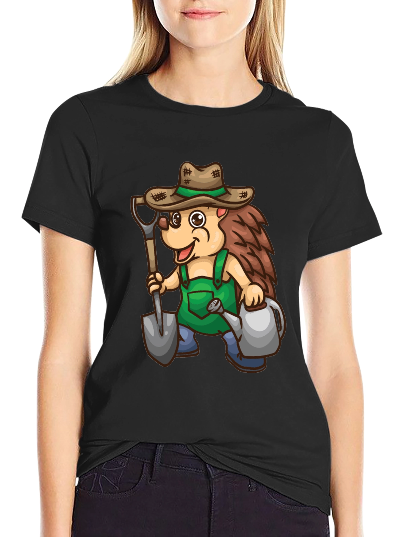 Gardener Hedgehog Graphic T-Shirt