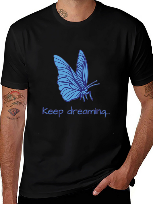 Butterfly Dreamer Graphic Tee - Black Cotton Comfort