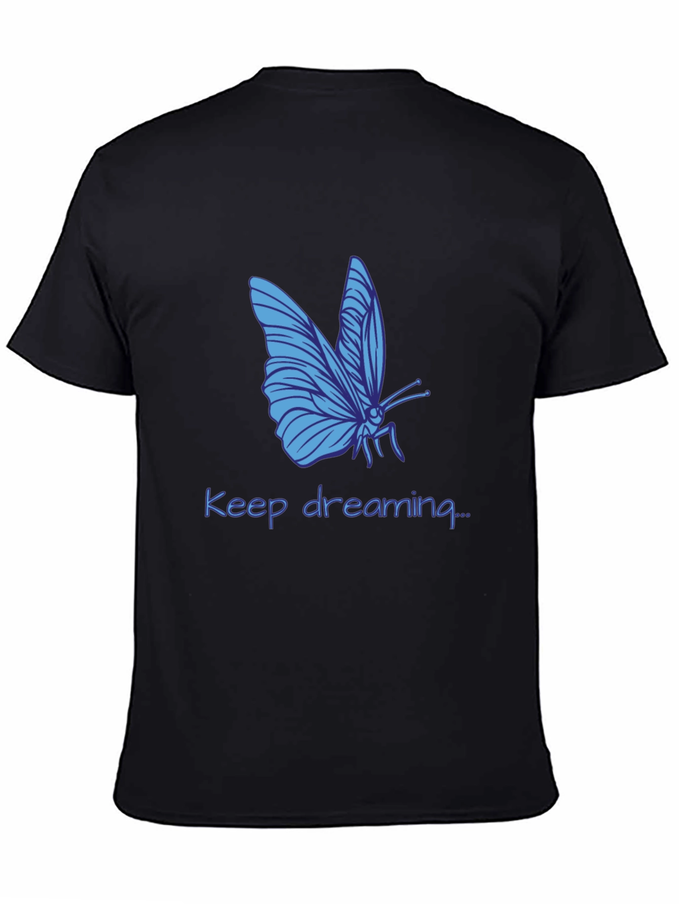 Butterfly Dreamer Graphic Tee - Black Cotton Comfort