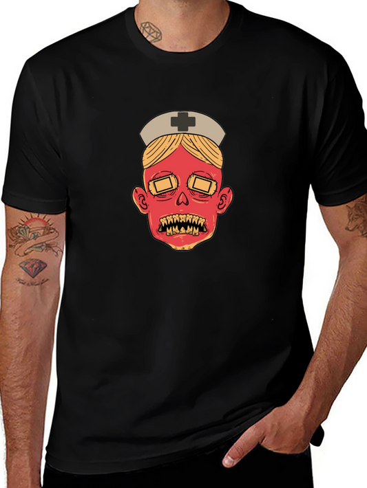 Zombie Nurse Graphic T-Shirt - Horror Halloween Tee