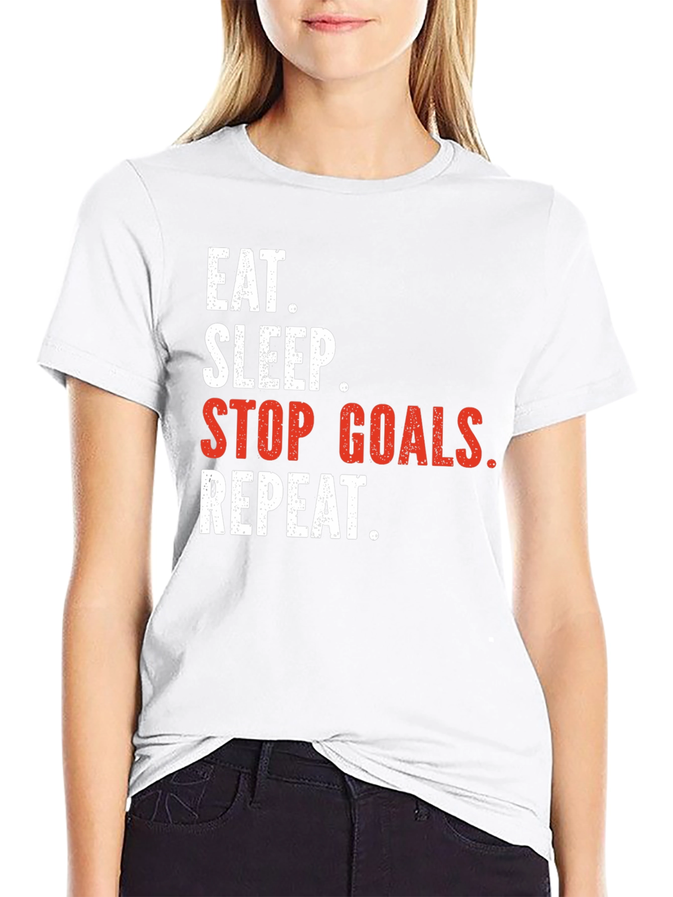 Eat Sleep Stop Goals Repeat T-Shirt