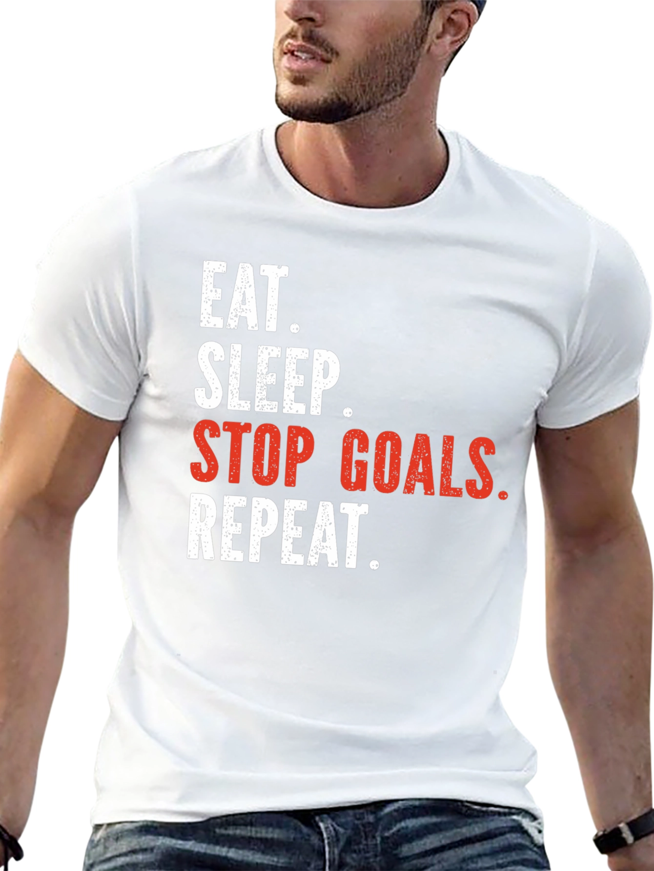 Eat Sleep Stop Goals Repeat T-Shirt