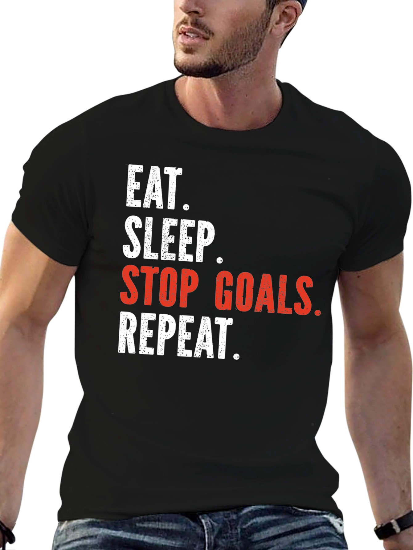 Eat Sleep Stop Goals Repeat T-Shirt
