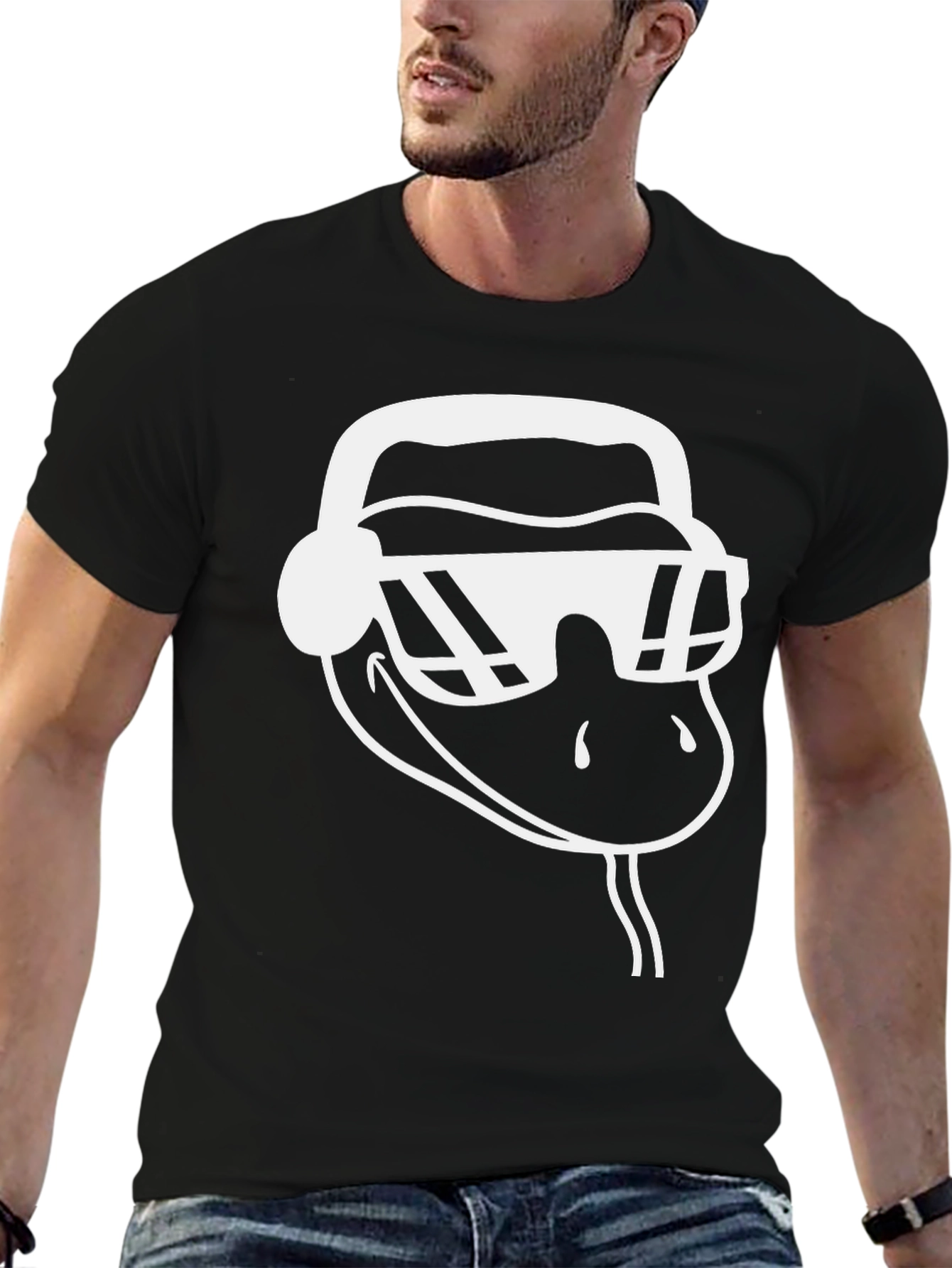 Cool Snake Graphic Tee - Black