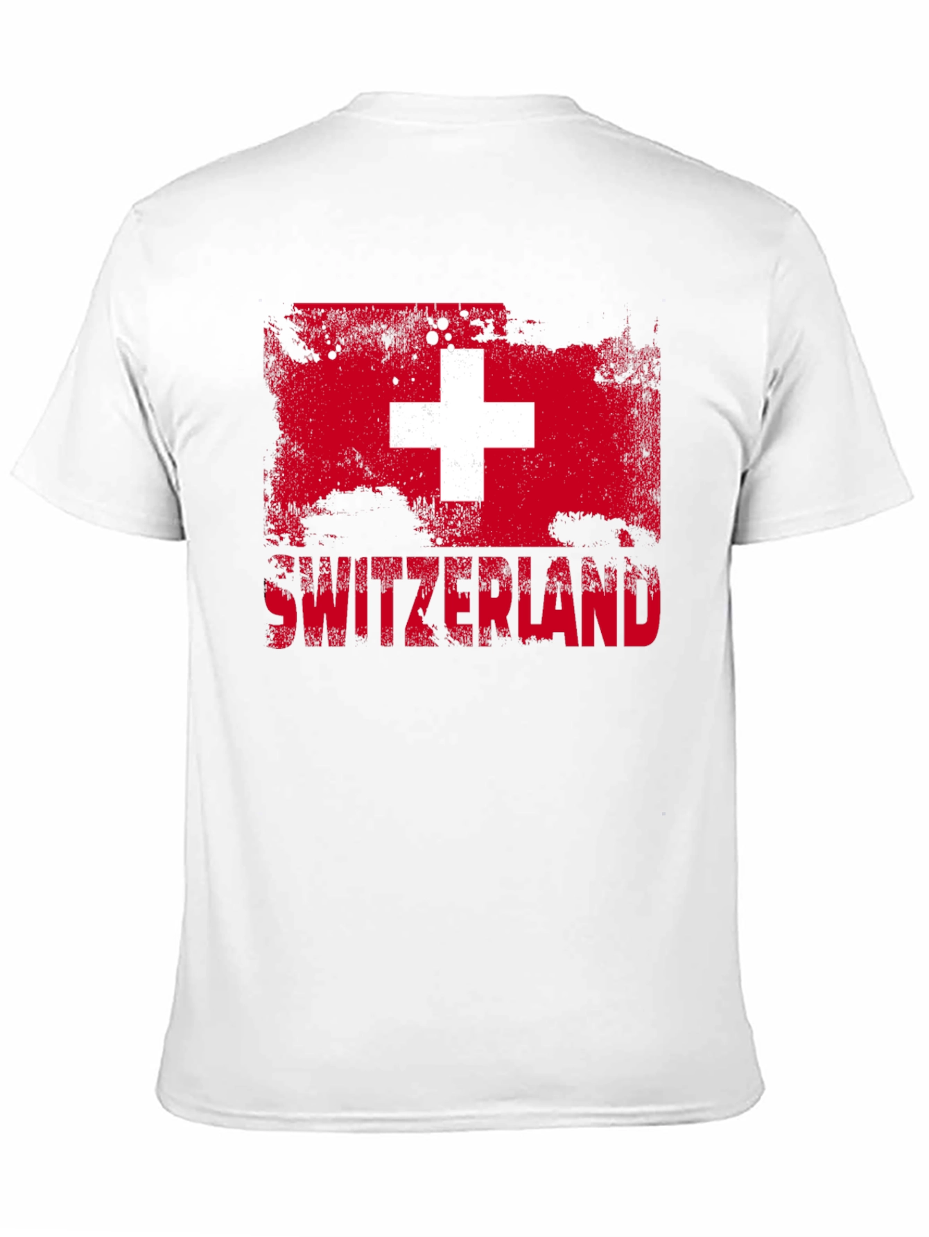 Switzerland Flag Graphic T-Shirt - Distressed Design