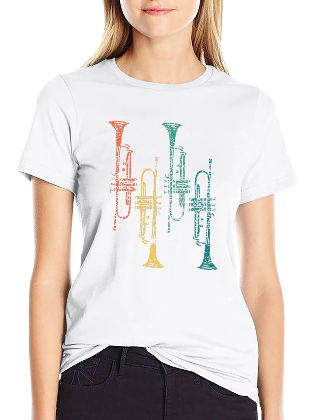 Retro Trumpet Graphic Tee - Music Lovers T-Shirt
